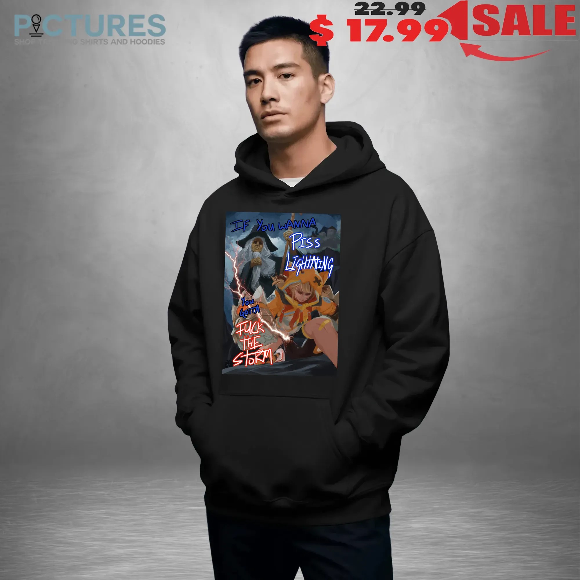 Hololive Gigi Murin X Wizard Ojisan If You Wanna Piss Lightning You Gotta Fuck The Storm Quote T Shirt Hololive Gigi Murin X Wizard Ojisan If You Wanna Piss Lightning You Gotta Fuck The Storm Quote T Shirt