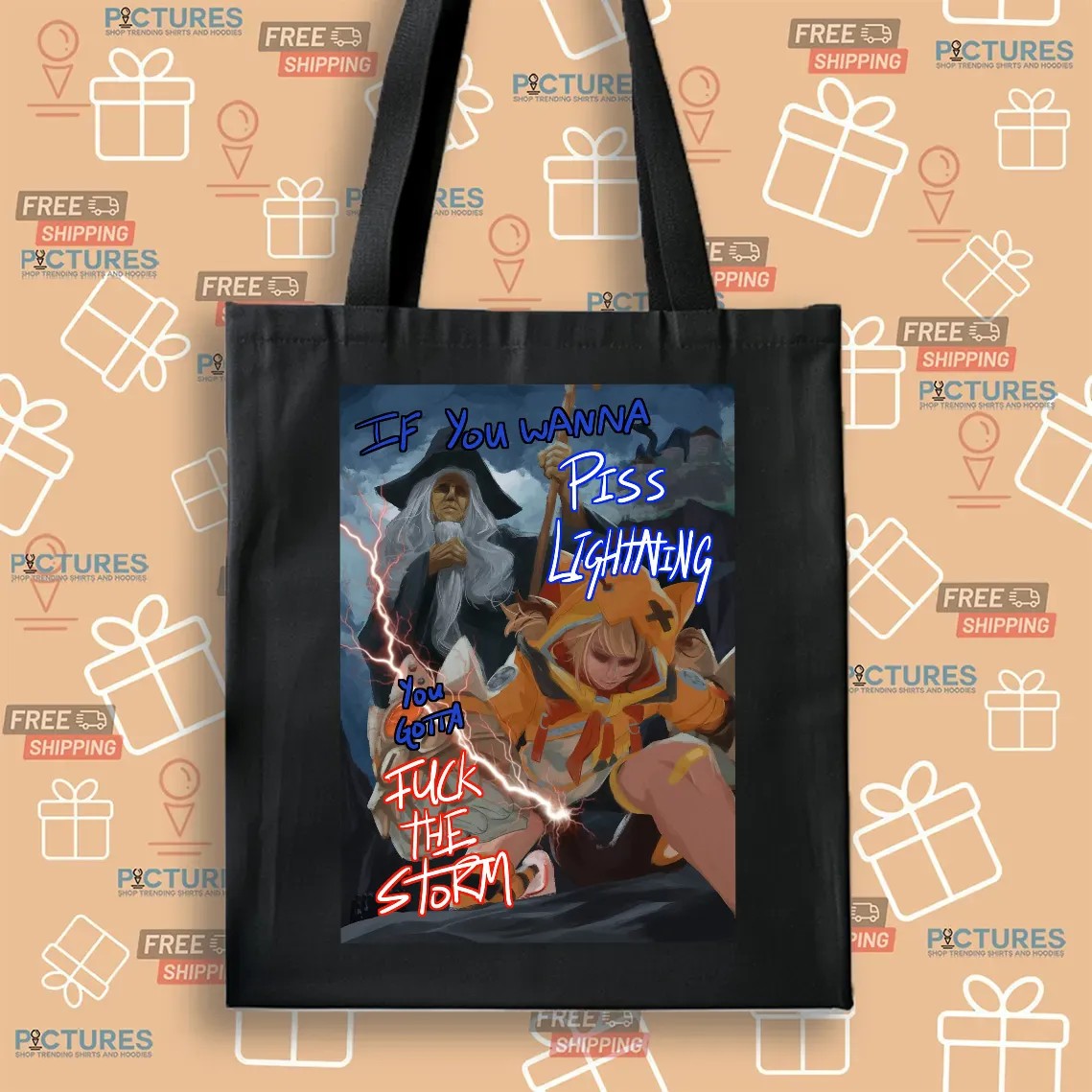 Hololive Gigi Murin X Wizard Ojisan If You Wanna Piss Lightning You Gotta Fuck The Storm Quote T Shirt Hololive Gigi Murin X Wizard Ojisan If You Wanna Piss Lightning You Gotta Fuck The Storm Quote T Shirt