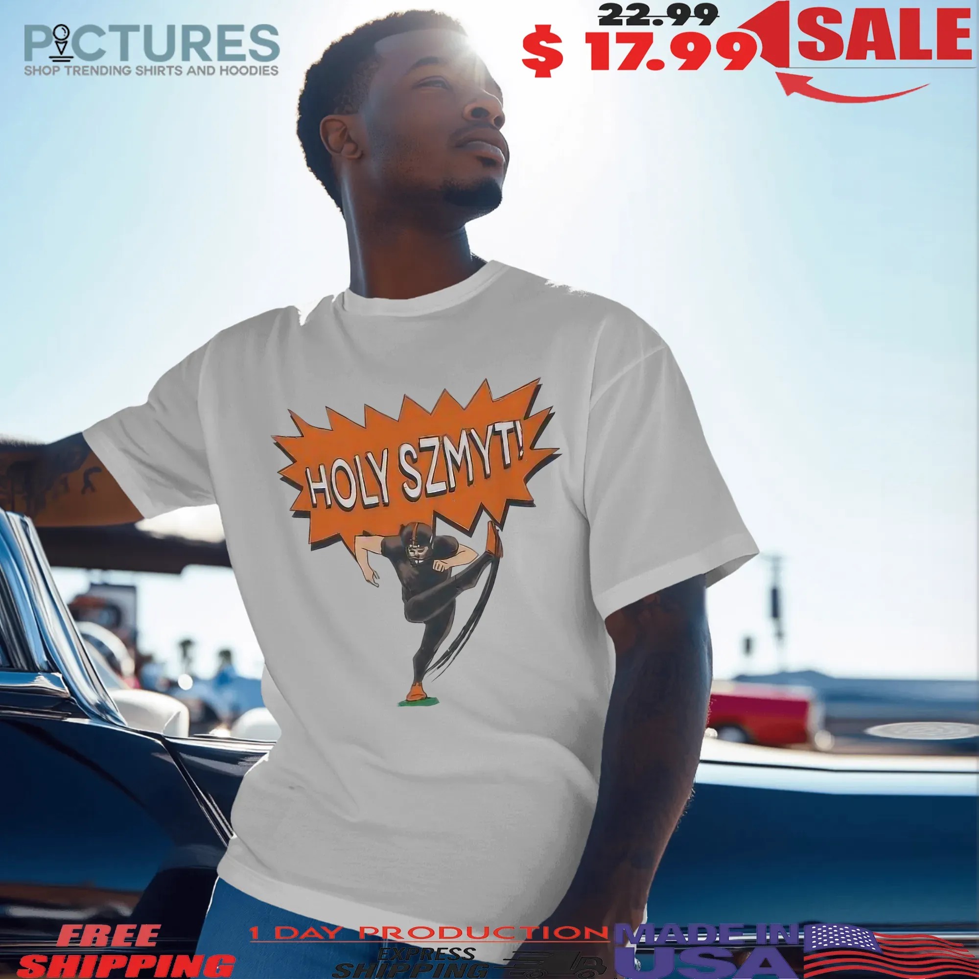 Holy Szmyt The Cleveland Browns Football Kick T Shirt