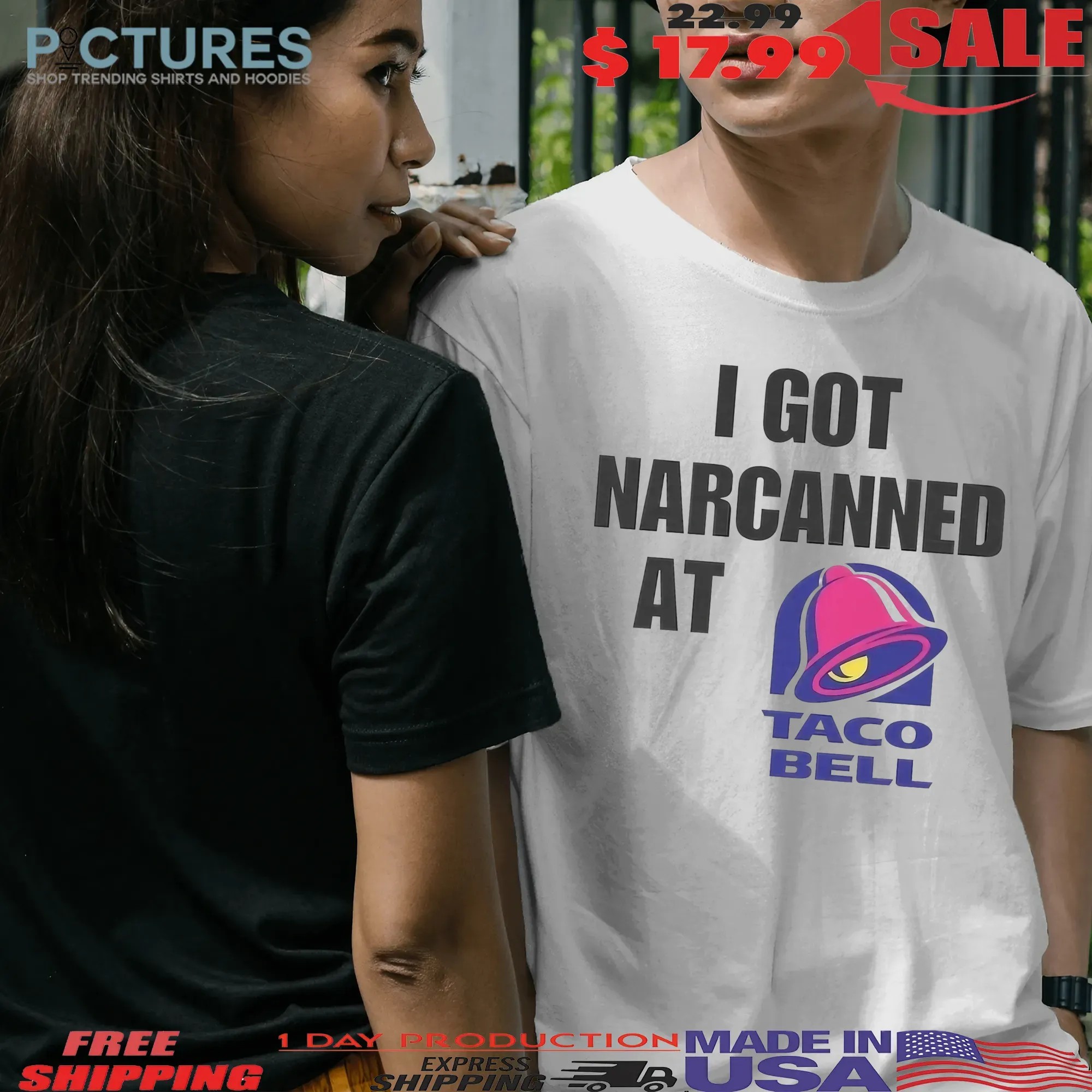 I Got Narcanned At Taco Bell Logo Parody T Shirt