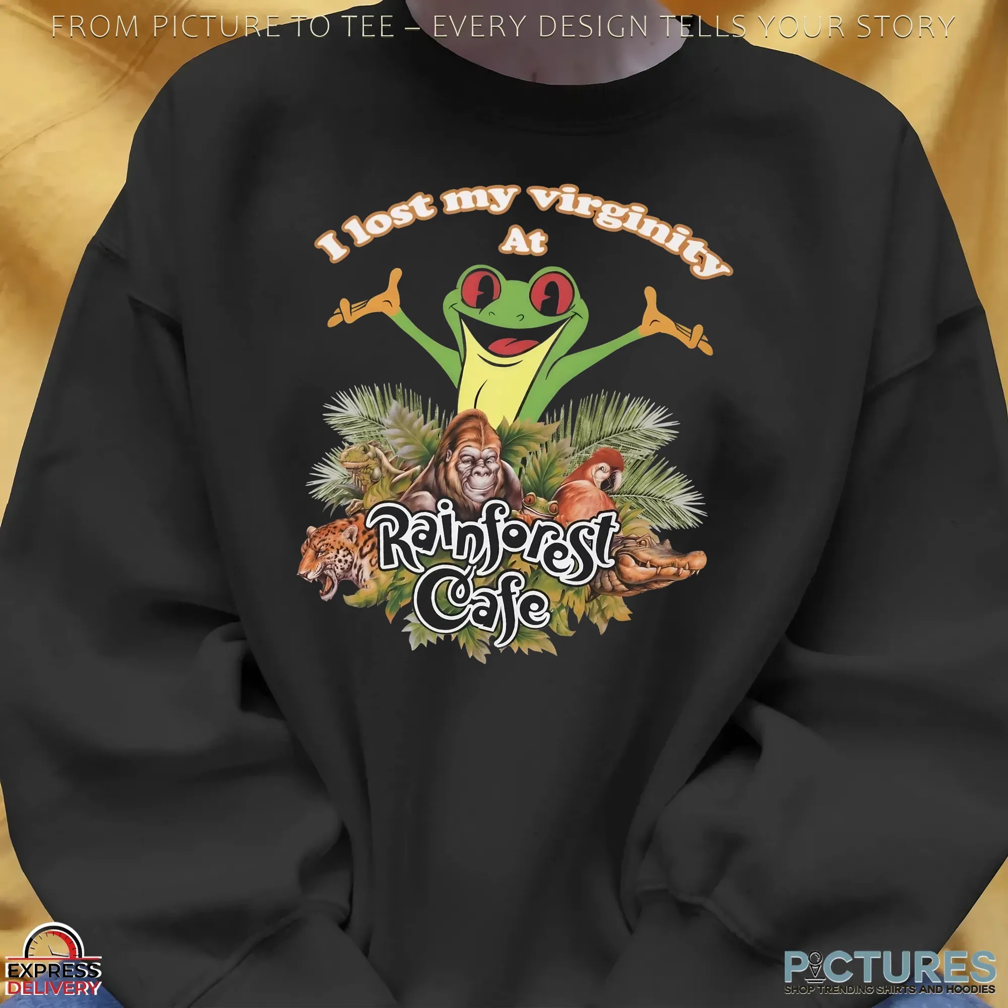 I Lost My Virginity At Rainforest Cafe Graphic Animals T Shirt