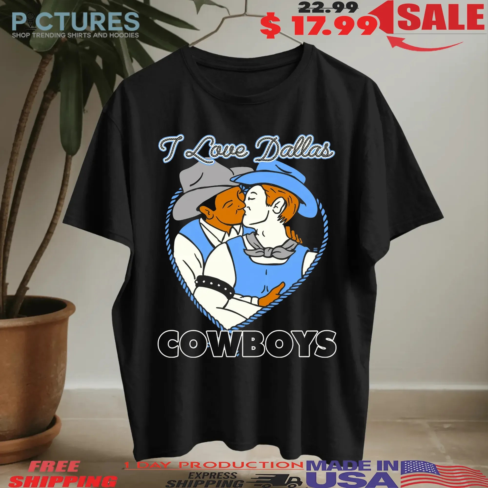 I Love Dallas Cowboy Lover T Shirt