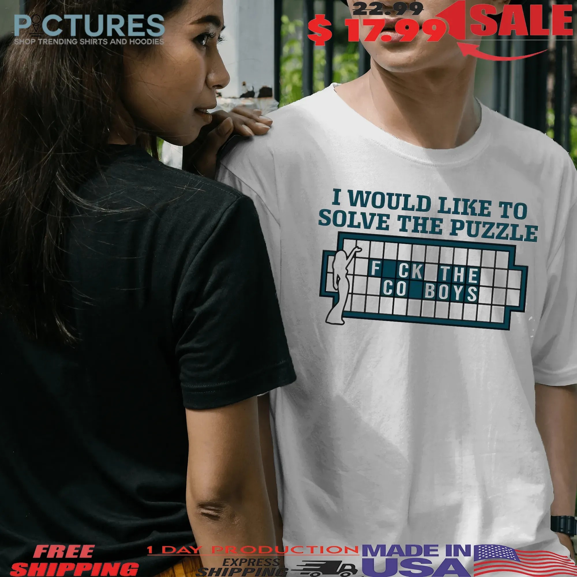 I Would Like To Solve The Puzzle Fuck The Cowboys Meme Graphic T Shirt