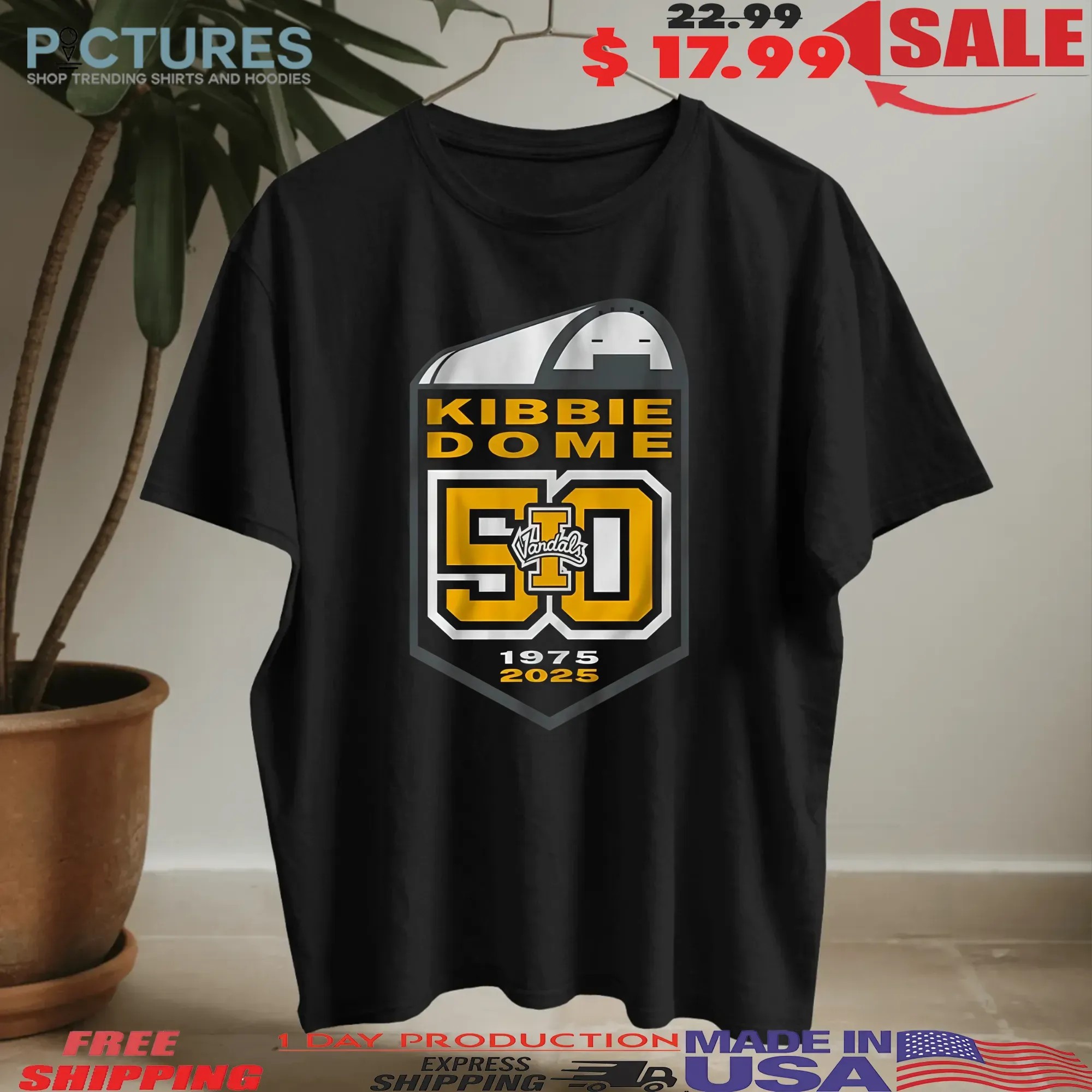 Idaho Vandals Football Kibbie Dome 50th Anniversary 1975 2025 T Shirt