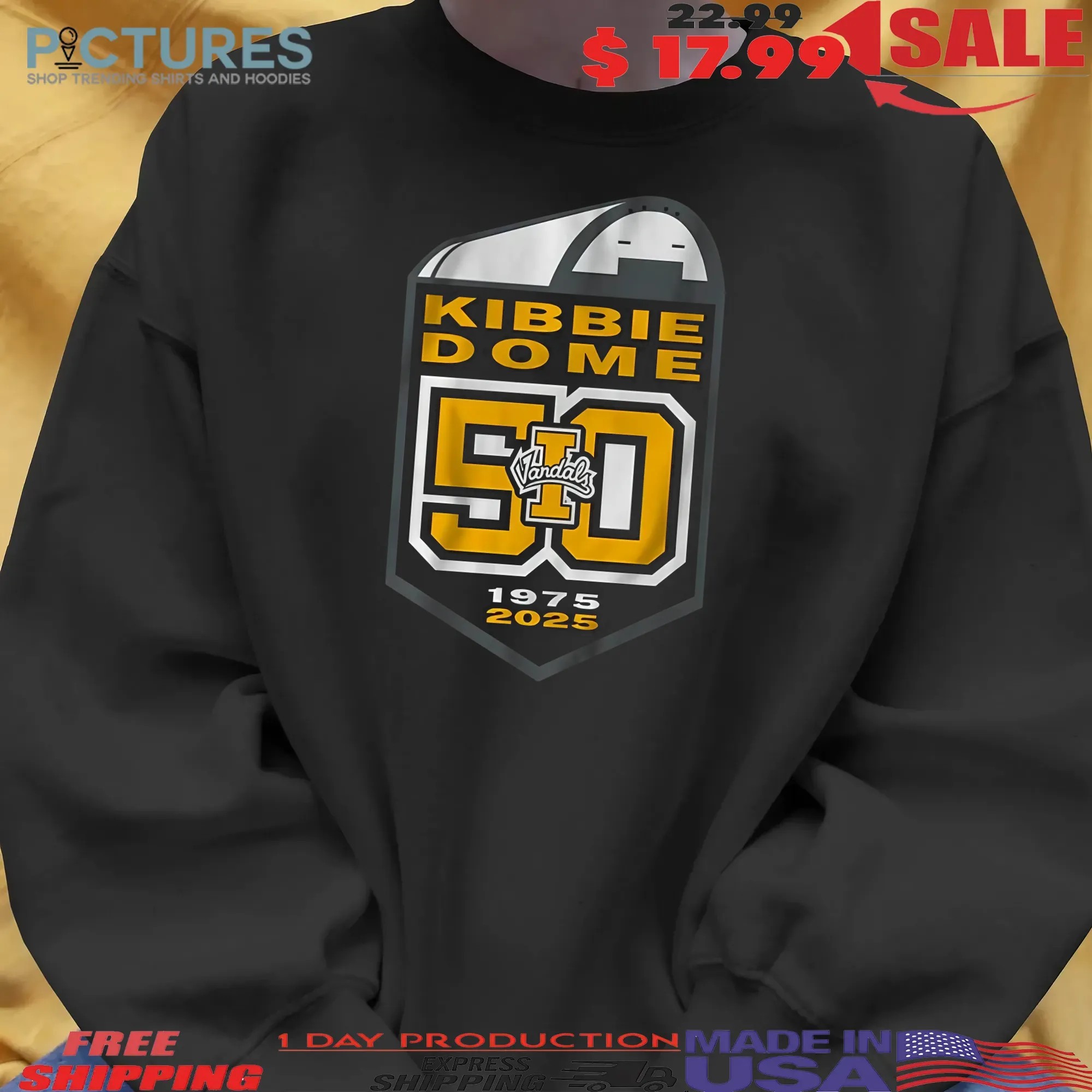 Idaho Vandals Football Kibbie Dome 50th Anniversary 1975 2025 T Shirt