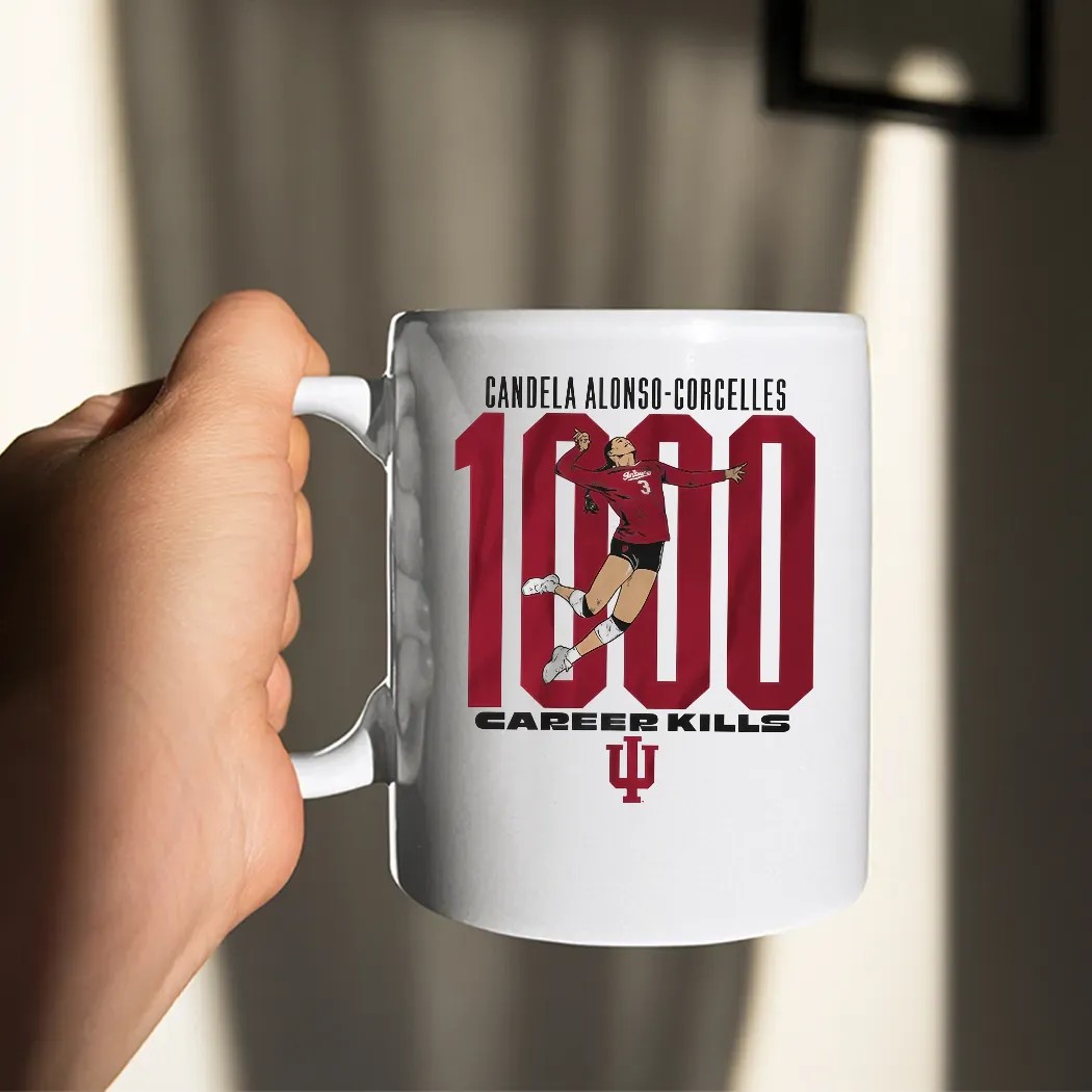Indiana Volleyball Candela Alonso-corcelles 1000 Career Kills T Shirt