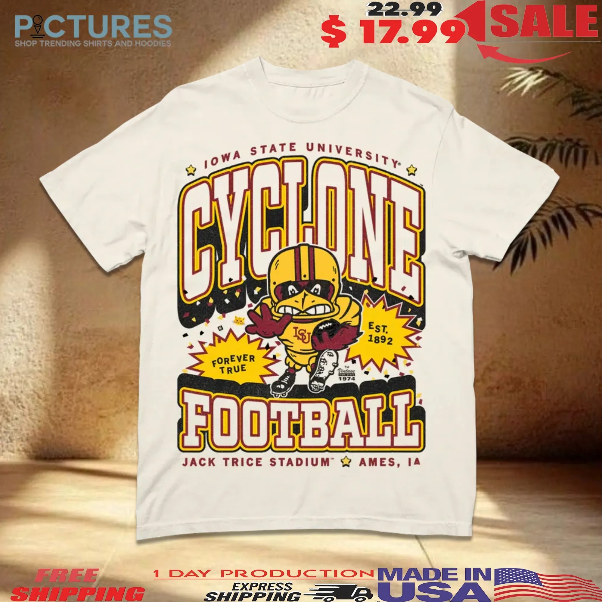 Iowa State Cyclones Football Jack Trice Stadium Ames IA Max Collegiate T Shirt