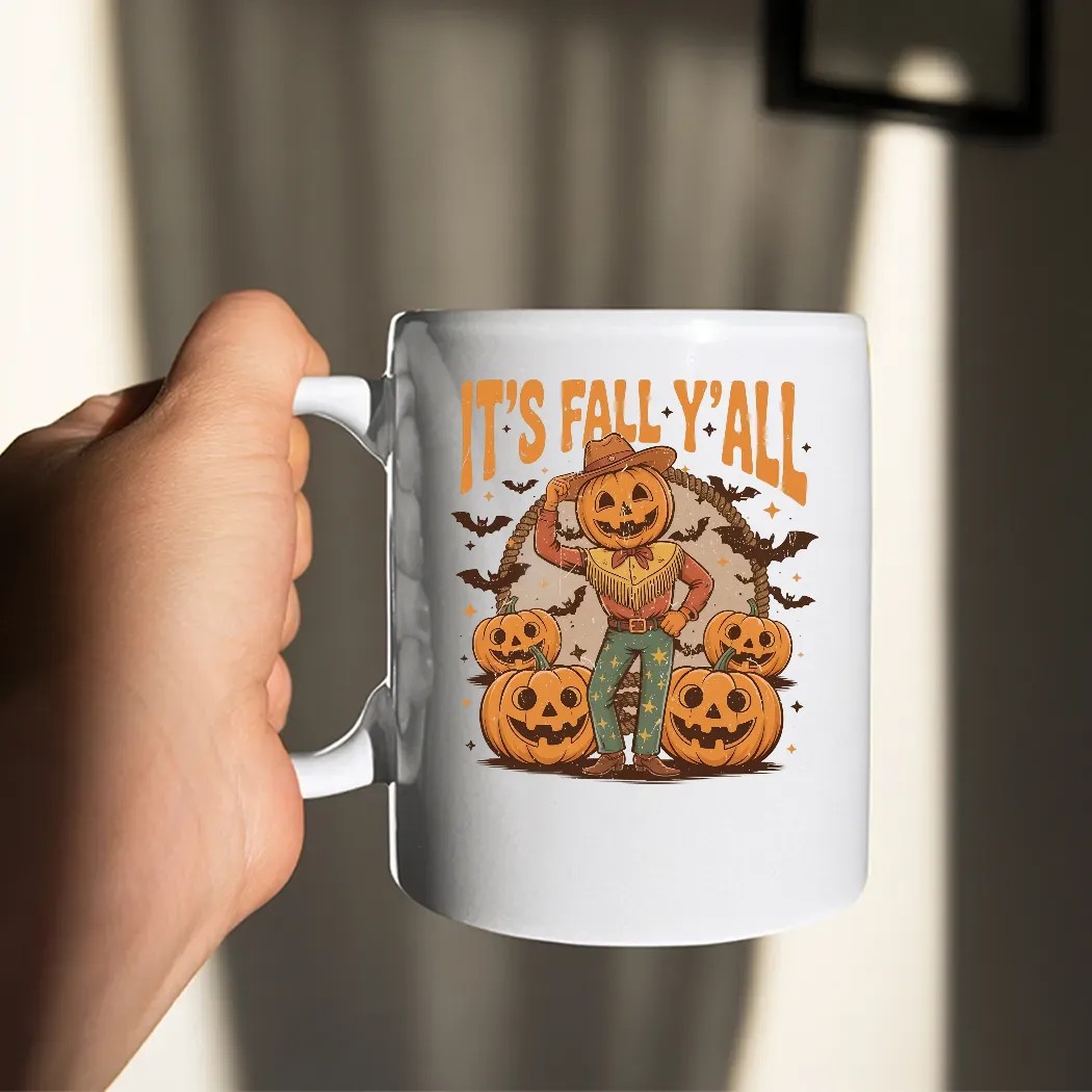 It's Fall Y'all Pumpkins Halloween Pumpkin Cowboy Western Halloween Fall Season T Shirt