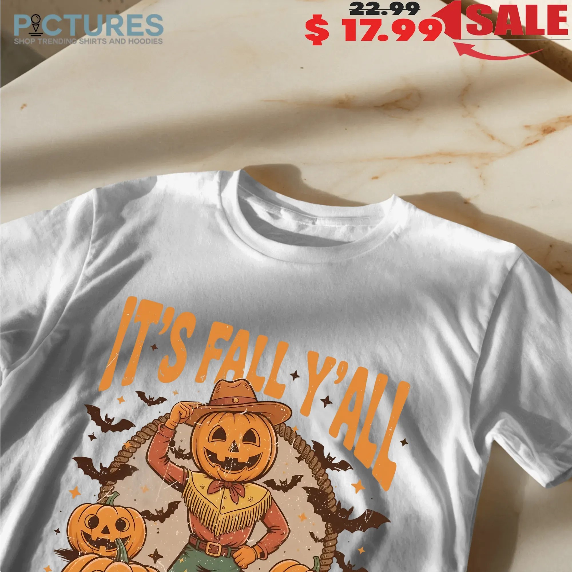 It's Fall Y'all Pumpkins Halloween Pumpkin Cowboy Western Halloween Fall Season T Shirt