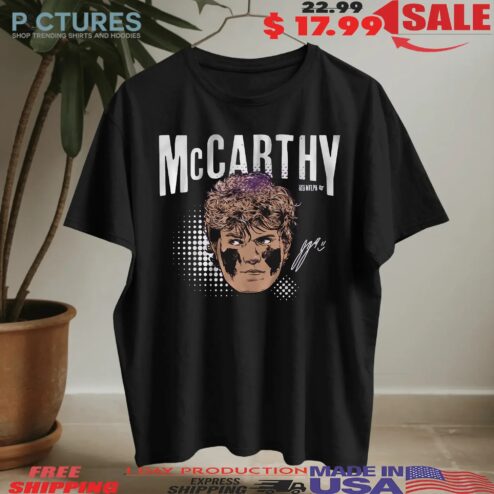 J.J. McCarthy Minnesota Vikings Swag Head Signature T Shirt