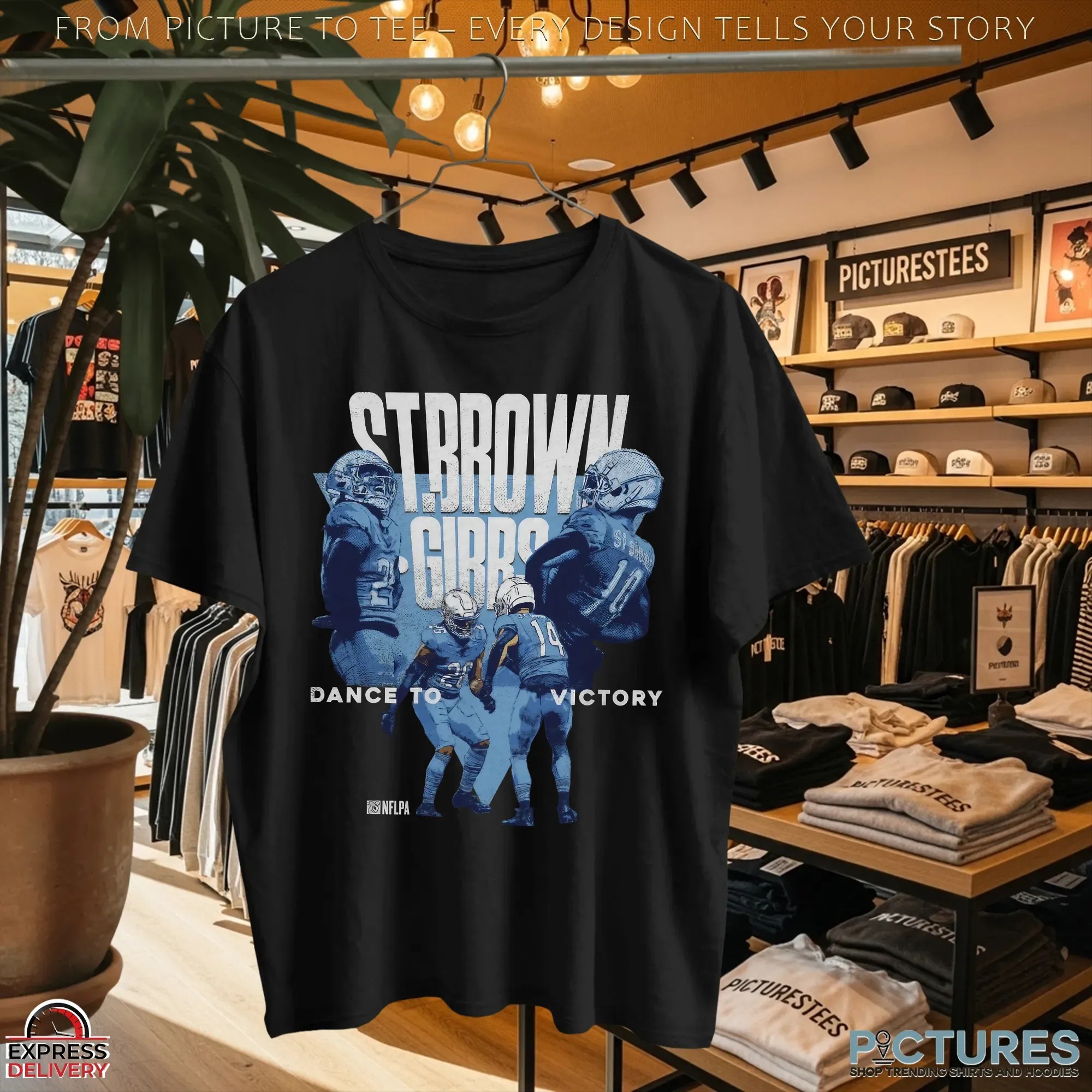 Jahmyr Gibbs And Amon Ra St Brown Detroit Victory Dance T Shirt