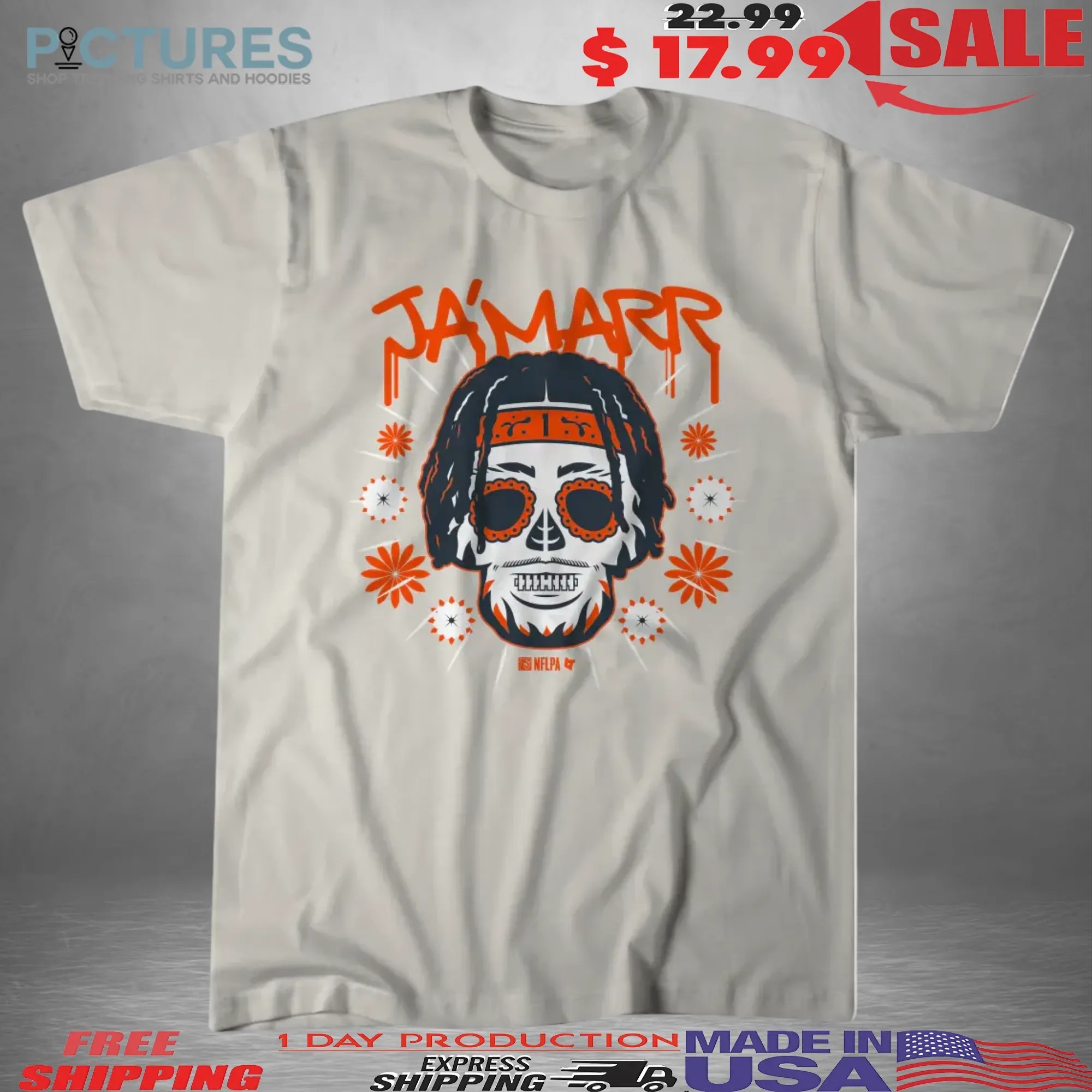 Ja’marr Chase Cincinnati Bengals Sugar Skull Remix Football Halloween T Shirt