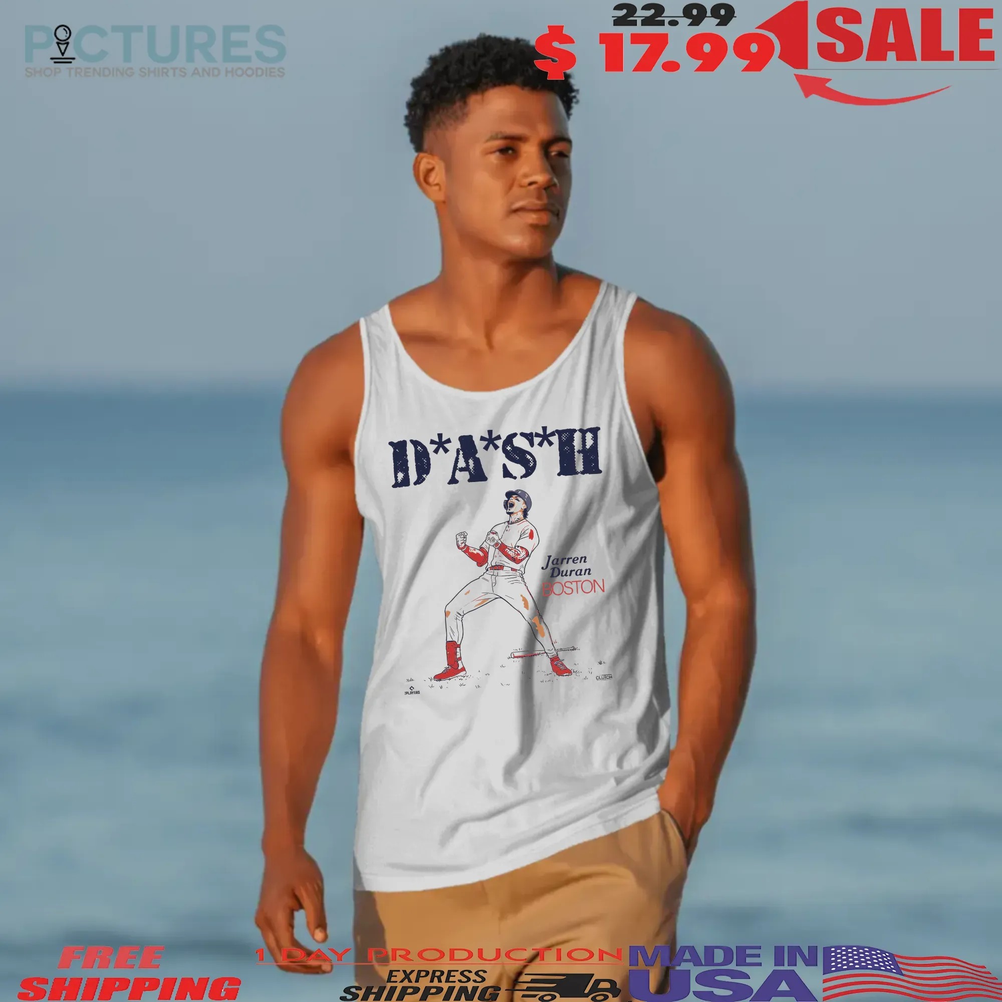 Jarren Duran Boston Red Sox DASH Super Star Pose Baseball Graphic T Shirt