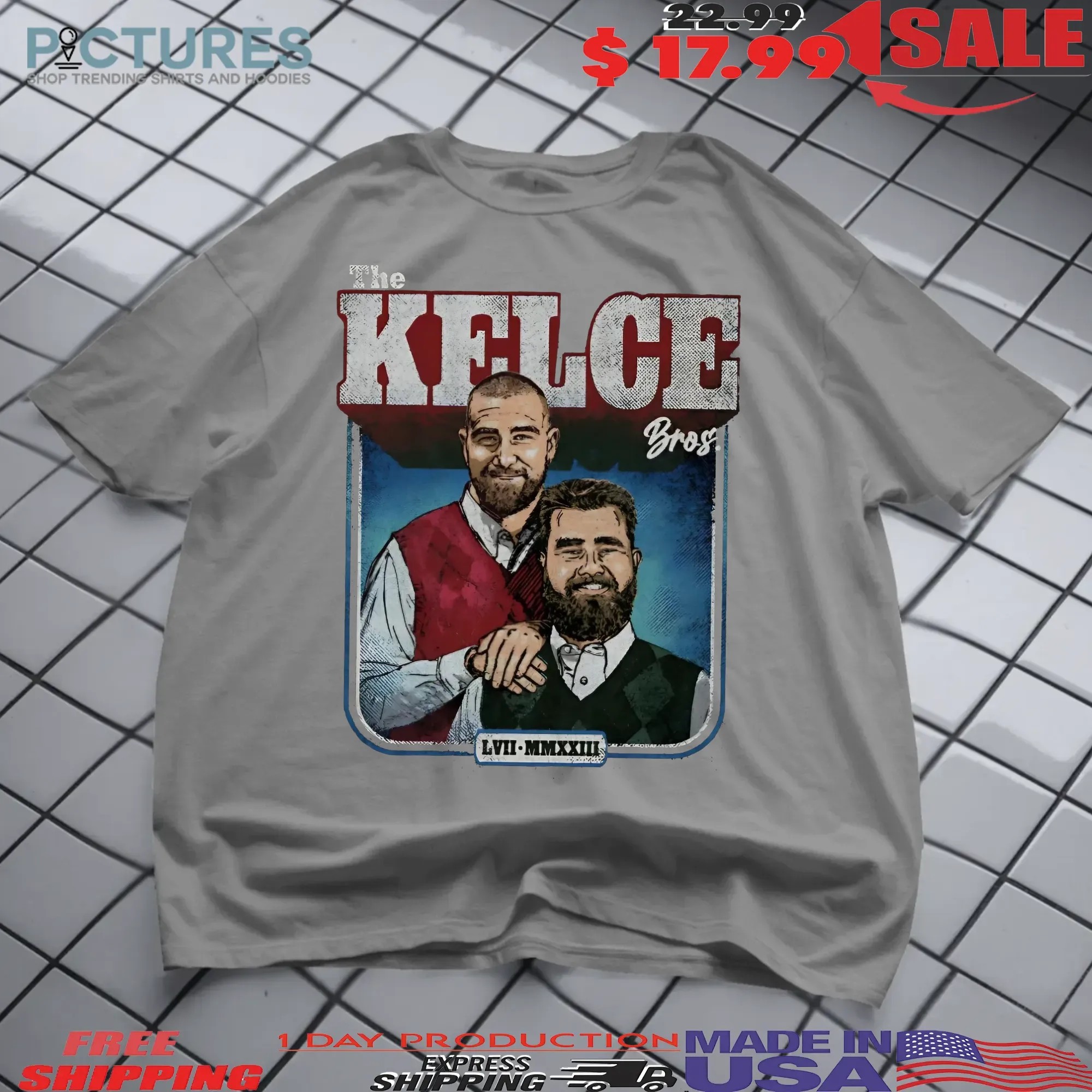 Jason Kelce and Travis Kelce The Kelce Brothers Parody T Shirt