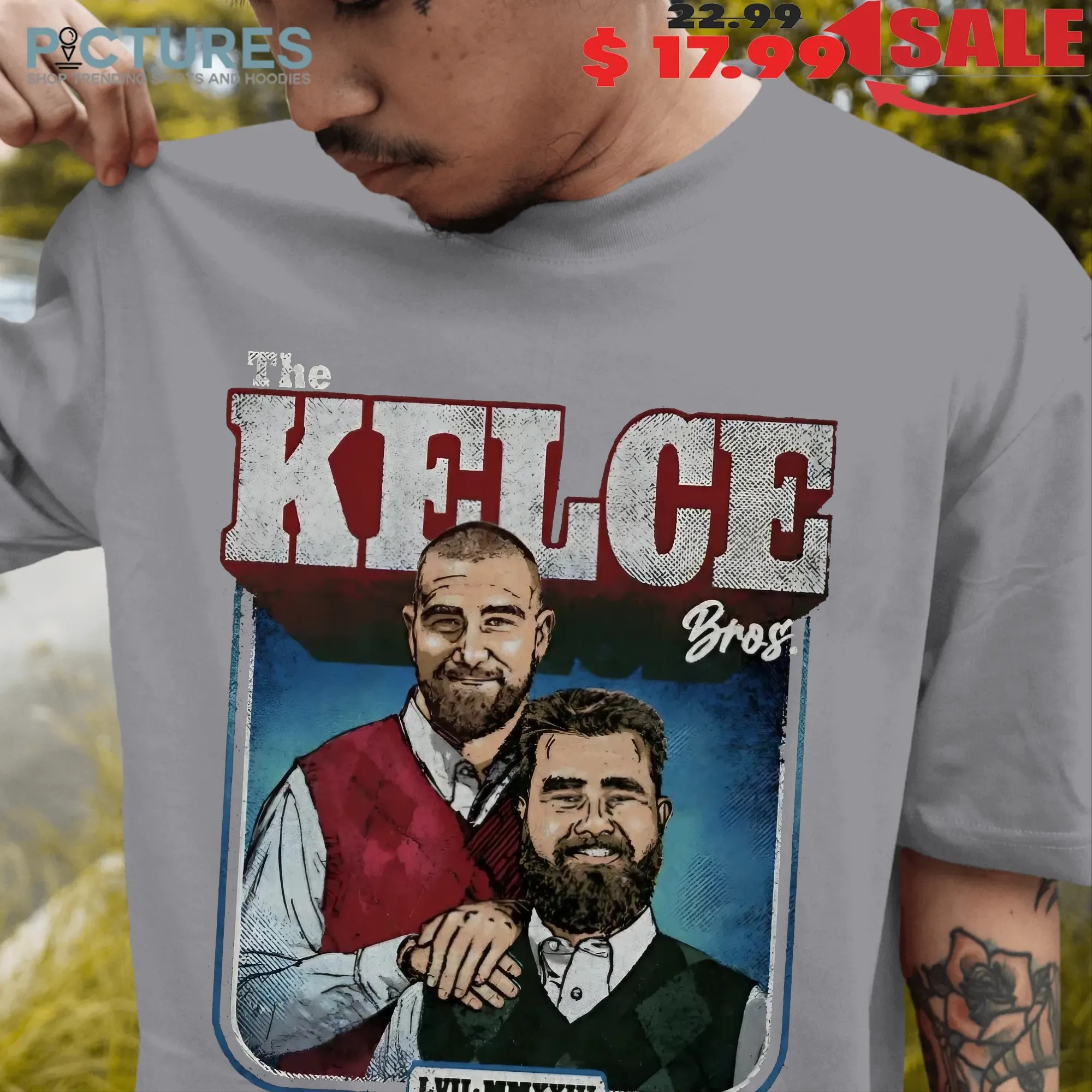 Jason Kelce and Travis Kelce The Kelce Brothers Parody T Shirt