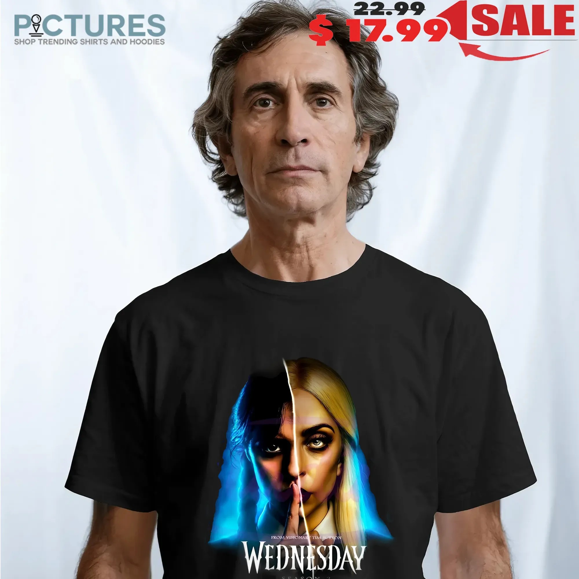 Jenna Ortega And Lady Gaga Wednesday Season 2 Rosaline Rotwood T Shirt