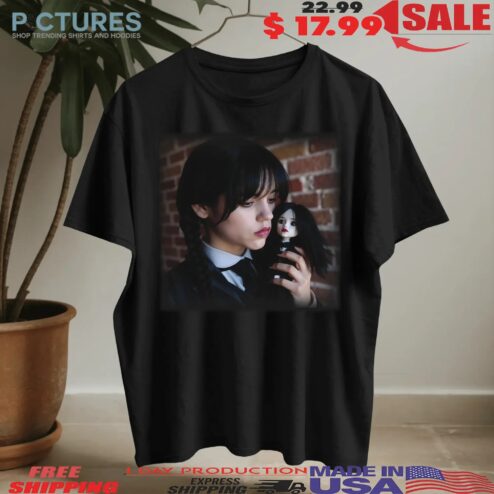 Jenna Ortega Wednesday Addams Season 2 Doll Scene Themed Halloween T Shirt