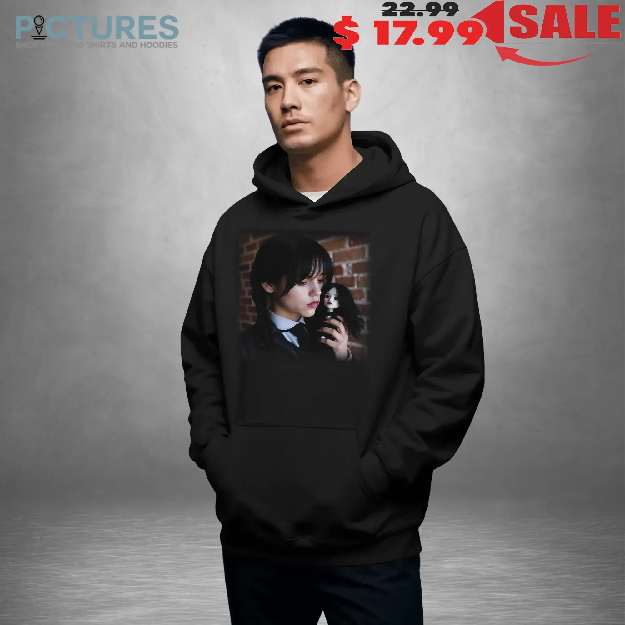 Jenna Ortega Wednesday Addams Season 2 Doll Scene Themed Halloween T Shirt