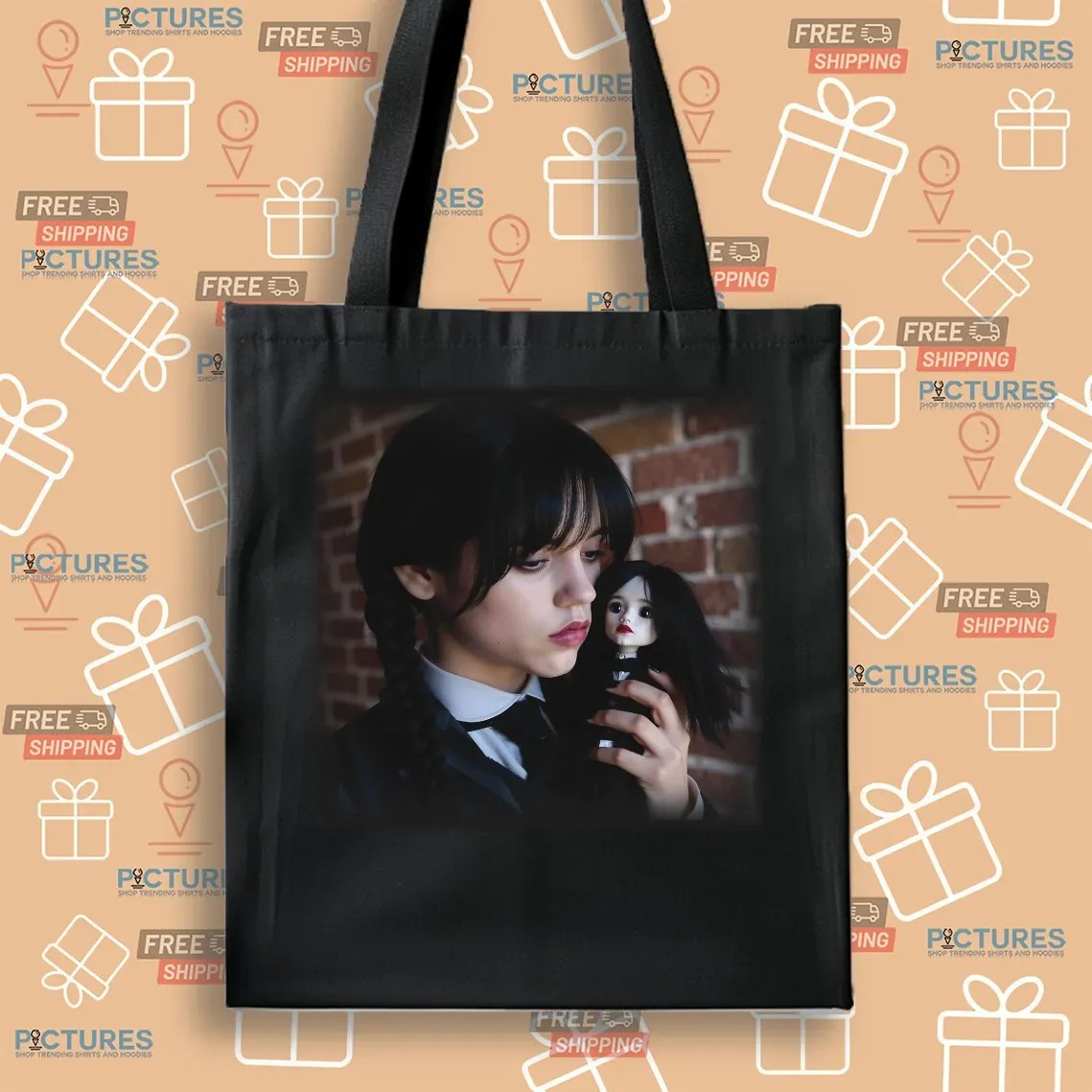 Jenna Ortega Wednesday Addams Season 2 Doll Scene Themed Halloween T Shirt