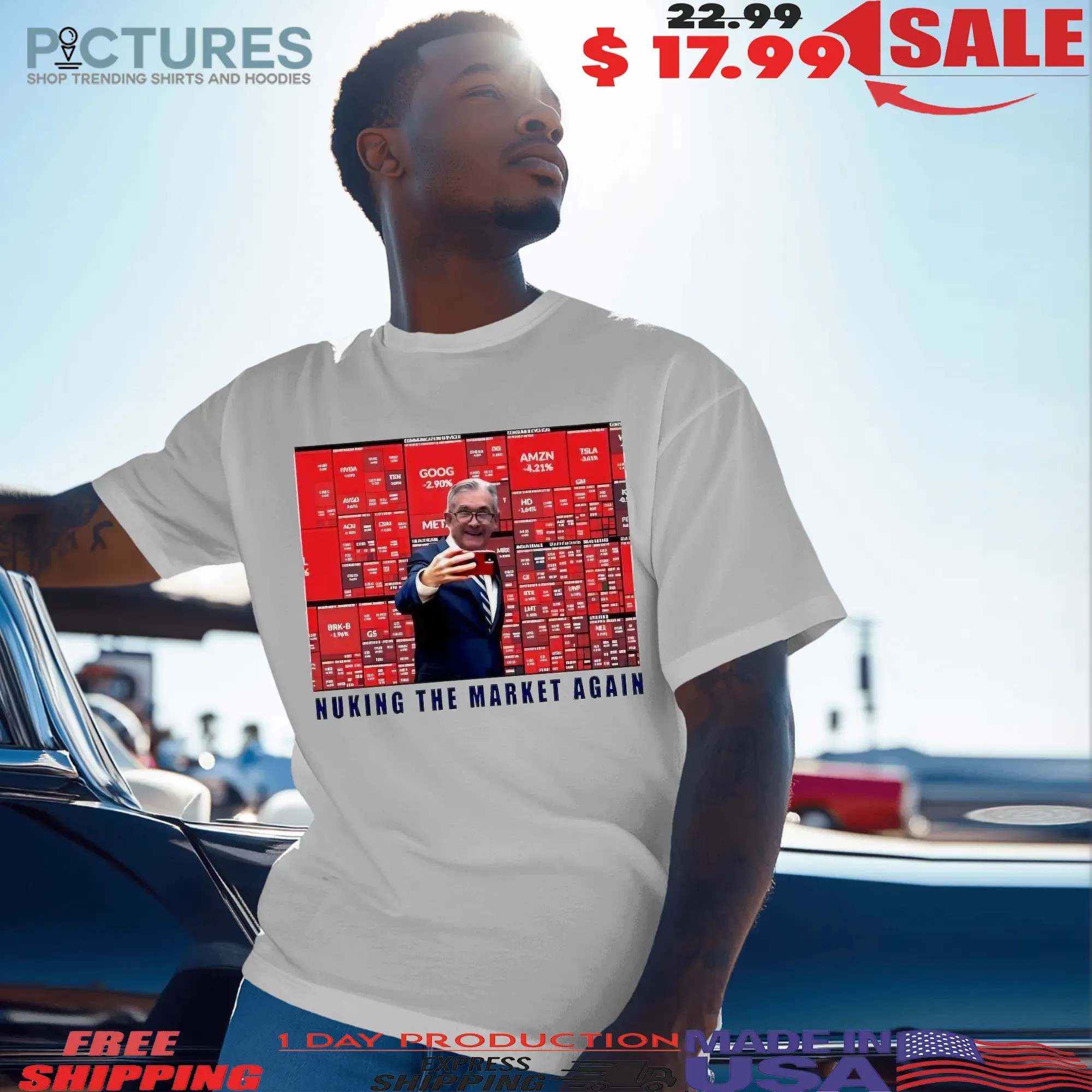 Jerome Powell Nuking The Market Again Selfie T Shirt