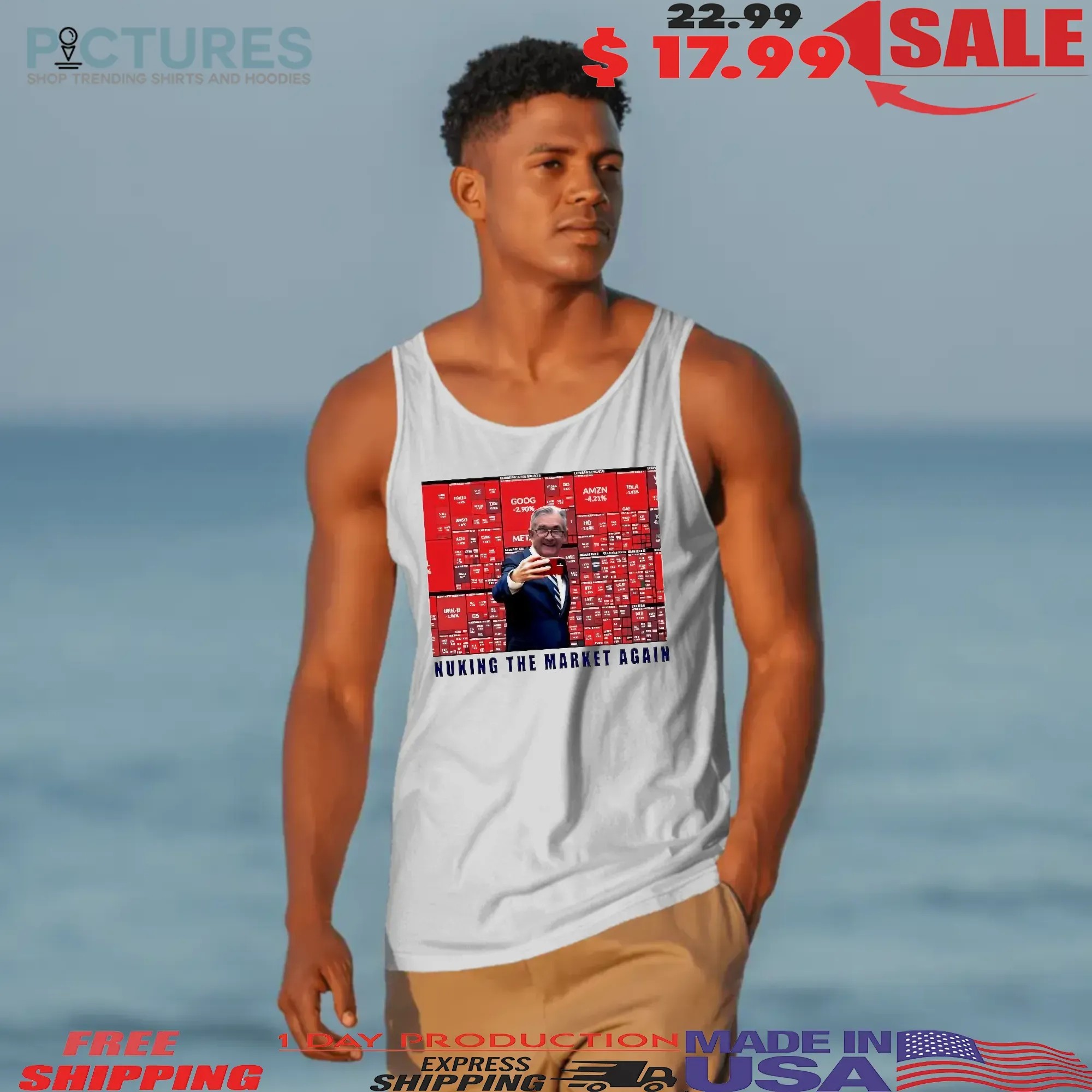 Jerome Powell Nuking The Market Again Selfie T Shirt