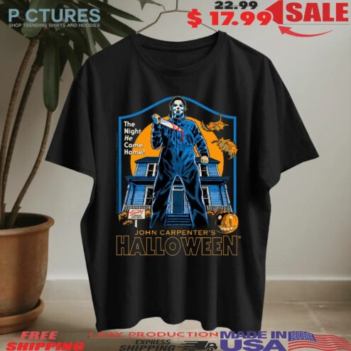 John Carpenter’s Michael Myers The Night He Came Home Horror Halloween T Shirt