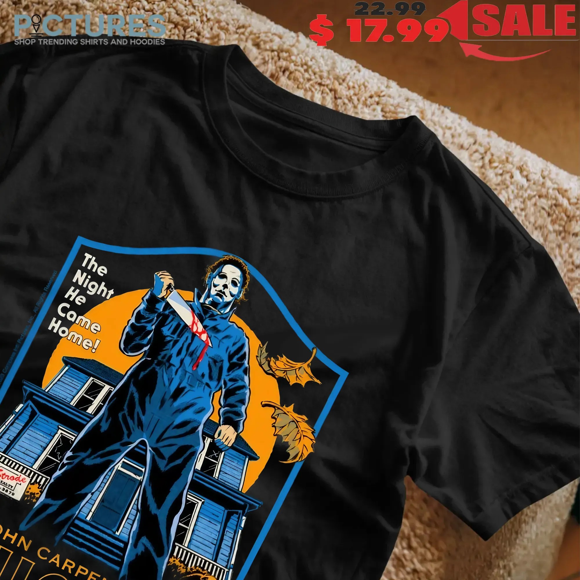 John Carpenter’s Michael Myers The Night He Came Home Horror Halloween T Shirt