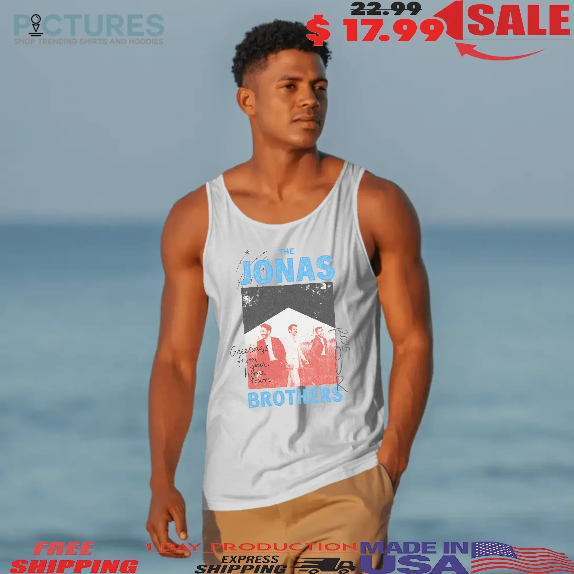Jonas Brothers Greeting From Your Home Town 2025 Tour Crayon T Shirt