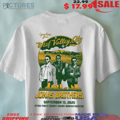 Jonas Brothers Greetings From Your West Valley City Utah September 2025 T Shirt