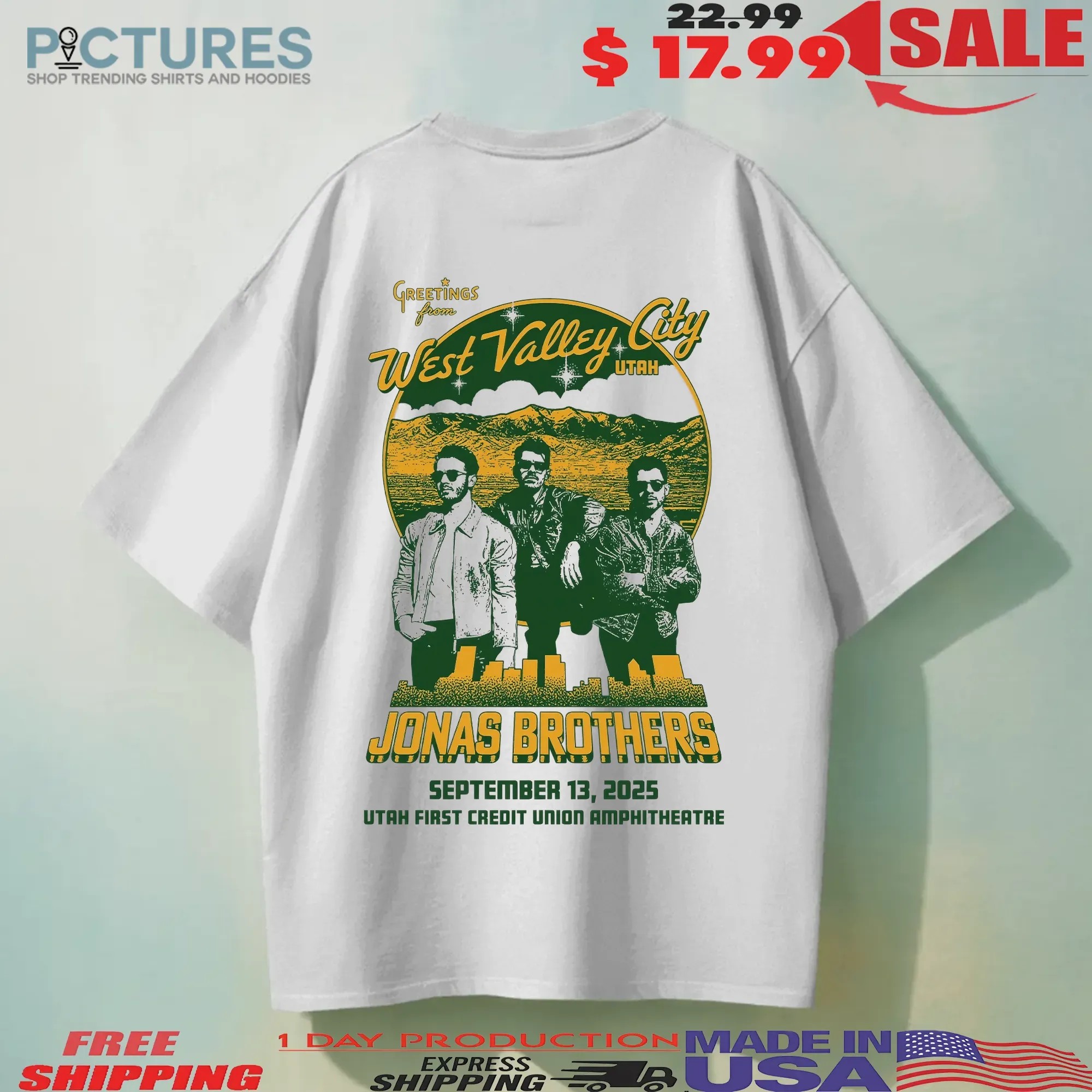 Jonas Brothers Greetings From Your West Valley City Utah September 2025 T Shirt