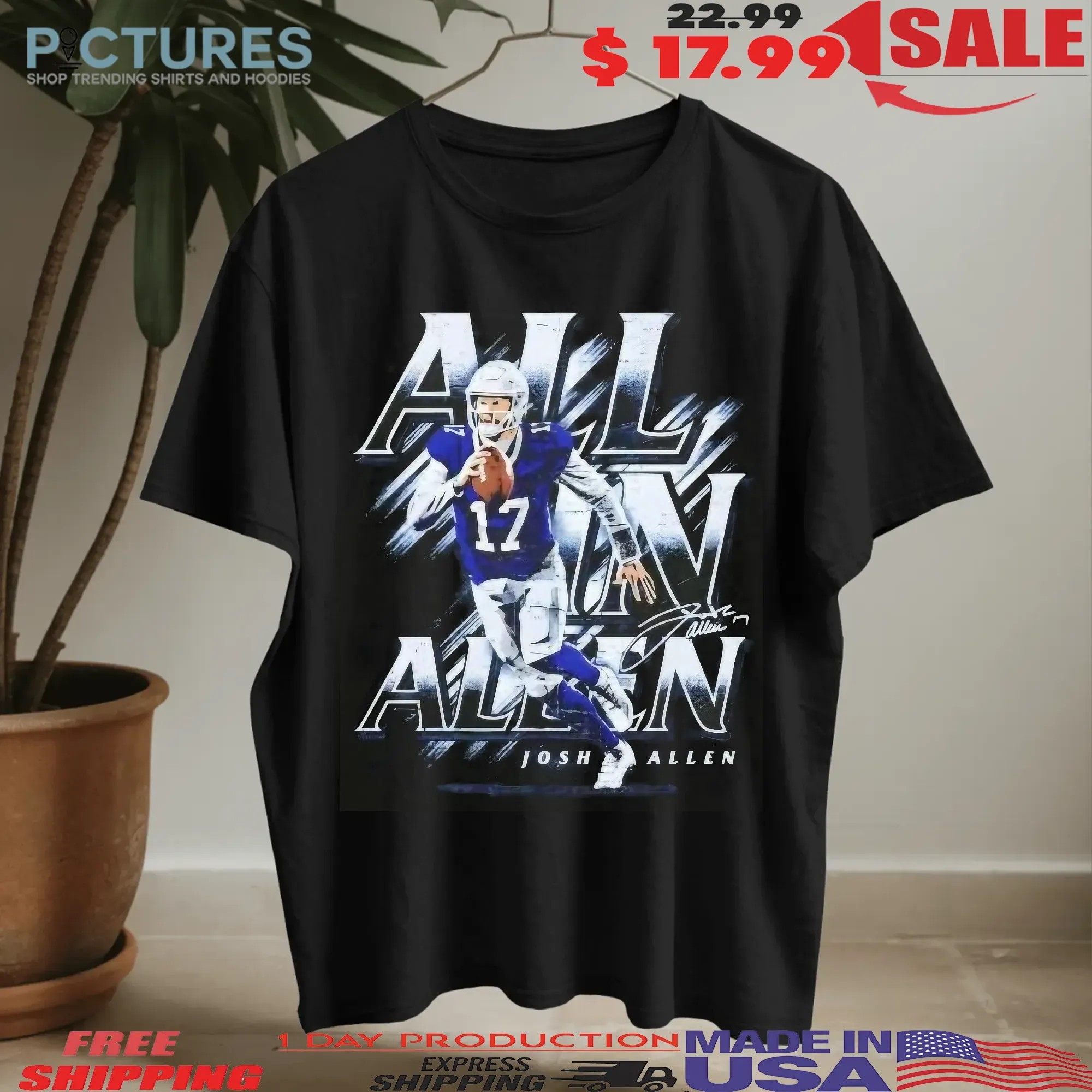 Josh Allen Buffalo Bills All In Allen Signature T Shirt
