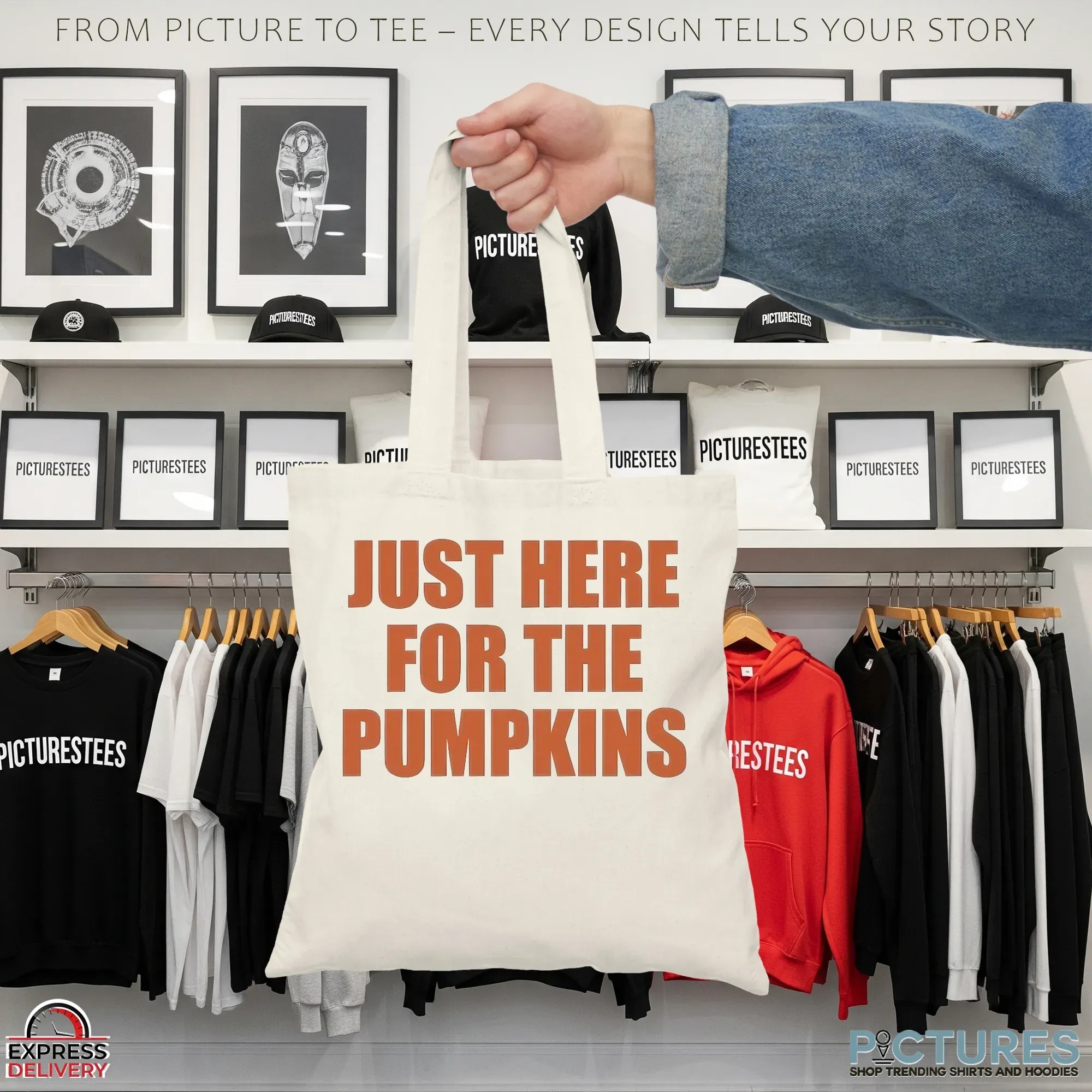 Just Here For The Pumpkins Halloween Spooky Season T Shirt