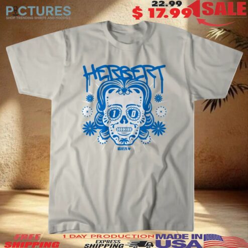 Justin Herbert Los Angeles Chargers Sugar Skull Remix Football Halloween Mashup T Shirt