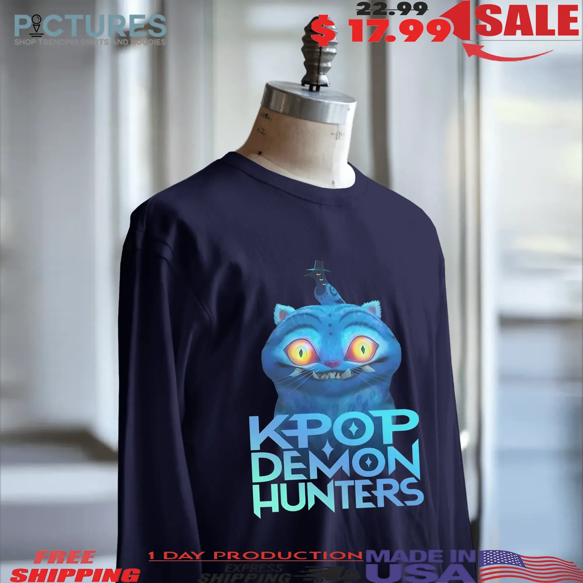 KPop Demon Hunters Derpy Tiger and Sussie Magpie Logo T Shirt
