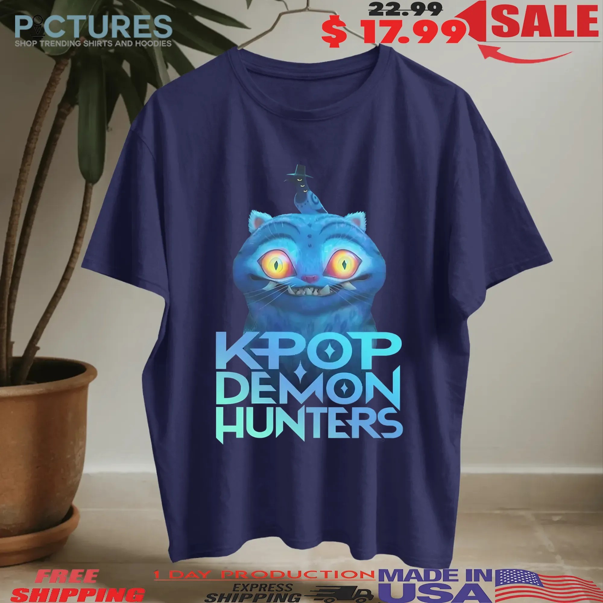 KPop Demon Hunters Derpy Tiger and Sussie Magpie Logo T Shirt
