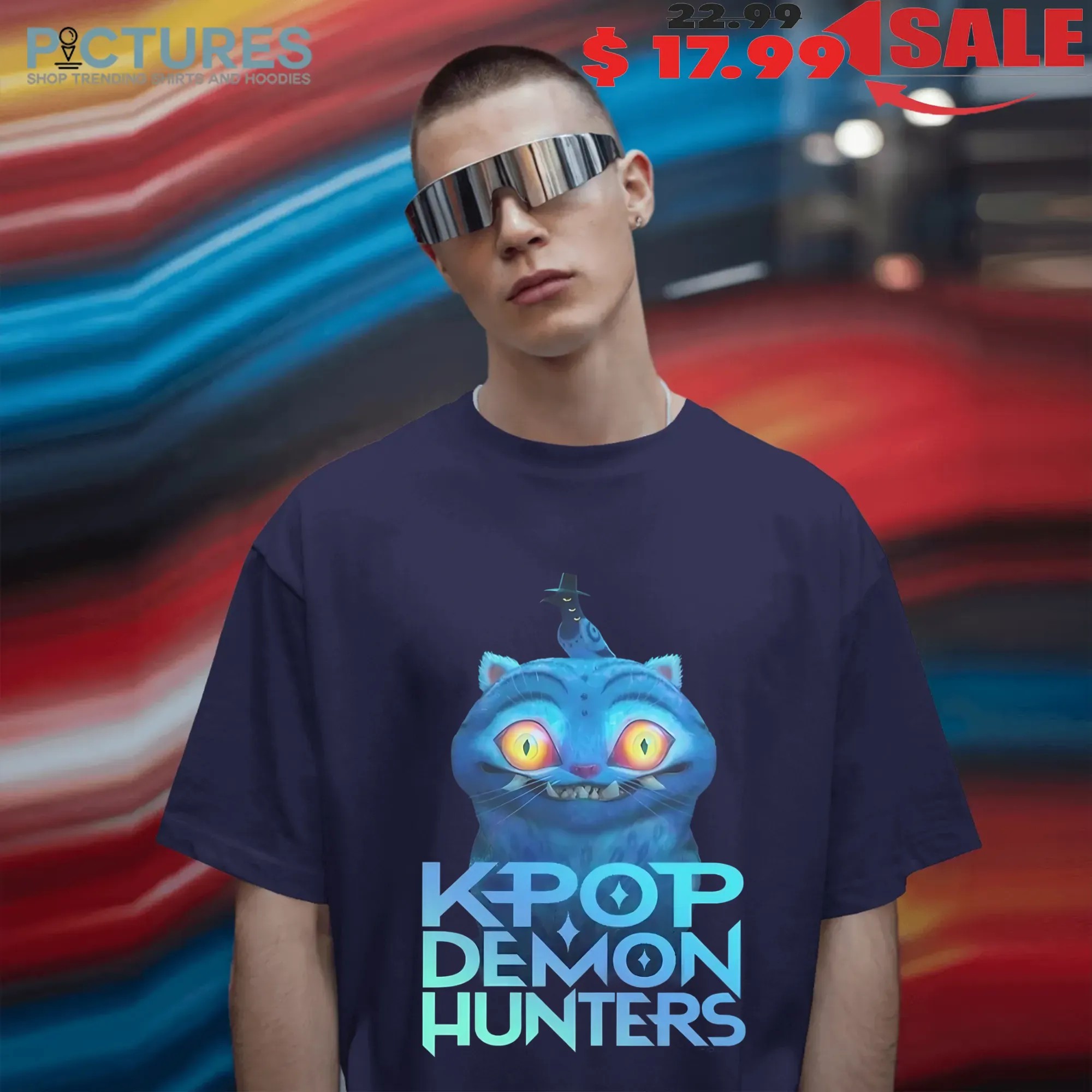 KPop Demon Hunters Derpy Tiger and Sussie Magpie Logo T Shirt