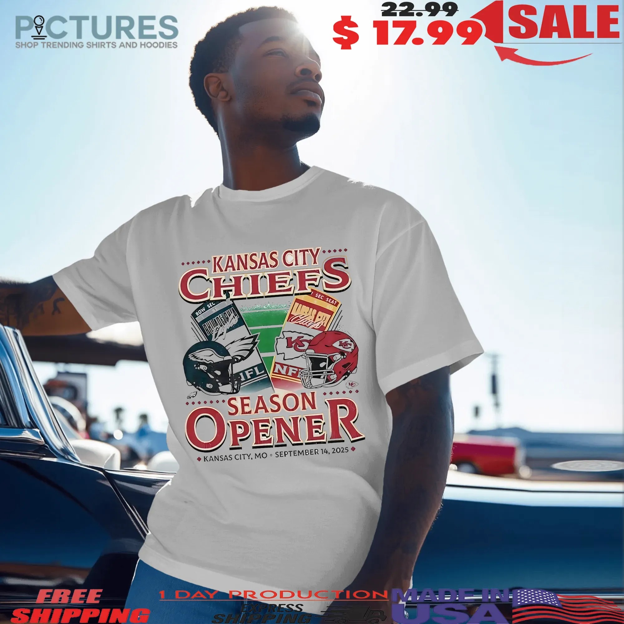 Kansas City Chiefs Vs Philadelphia Eagles September 2025 Home Season Opener Helmet T Shirt