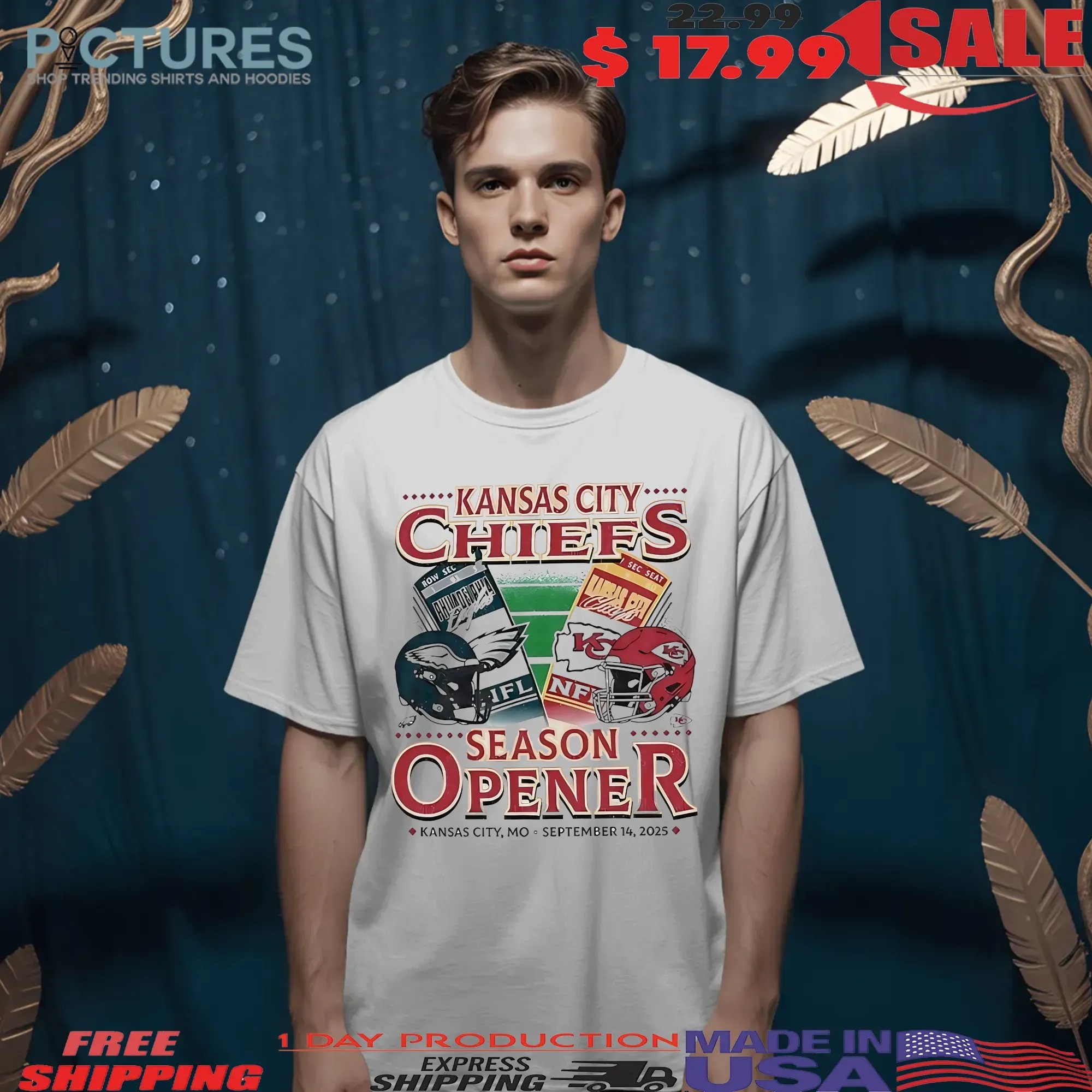 Kansas City Chiefs Vs Philadelphia Eagles September 2025 Home Season Opener Helmet T Shirt