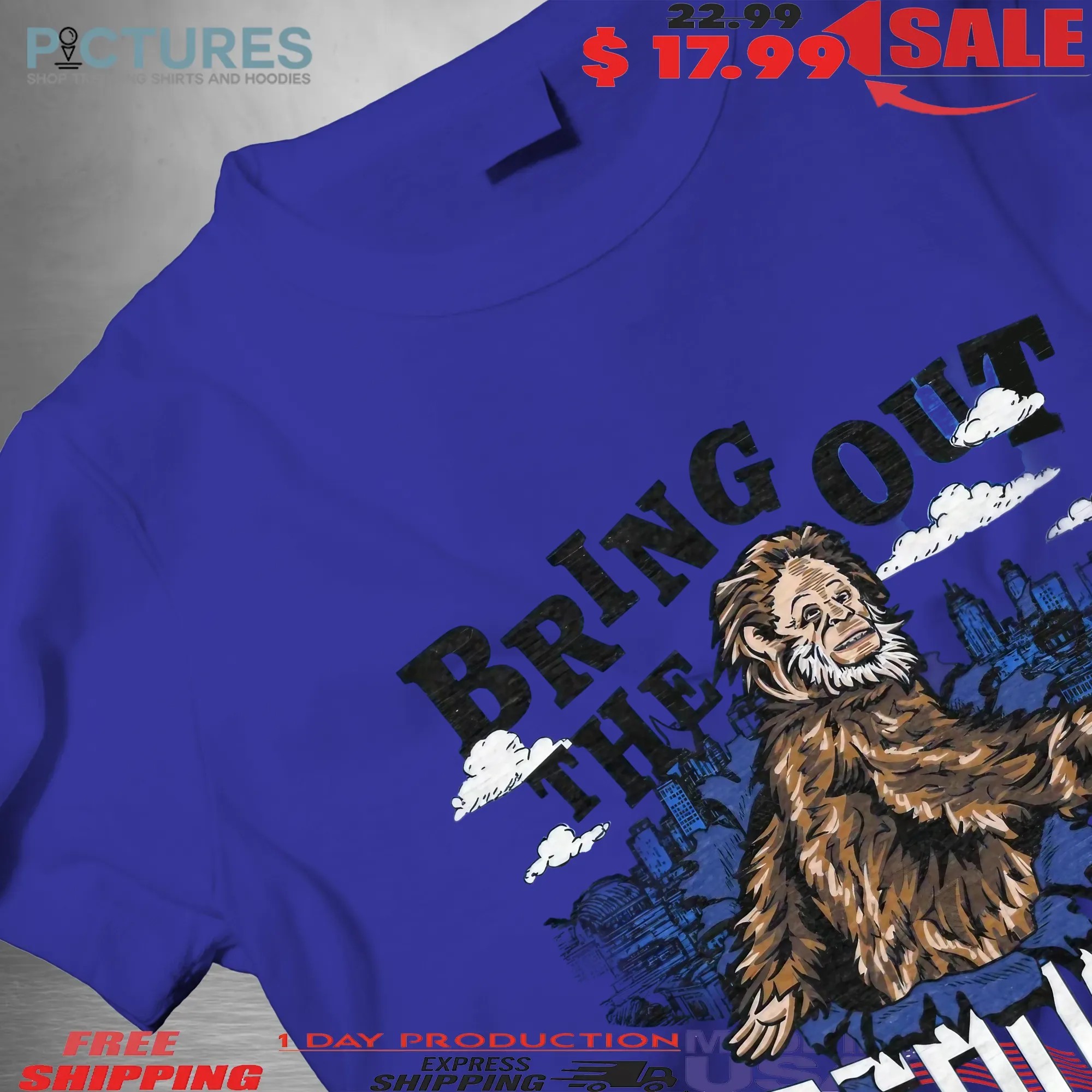 Kansas City Royals Bring Out The Pasquatch Baseball Mascot T Shirt