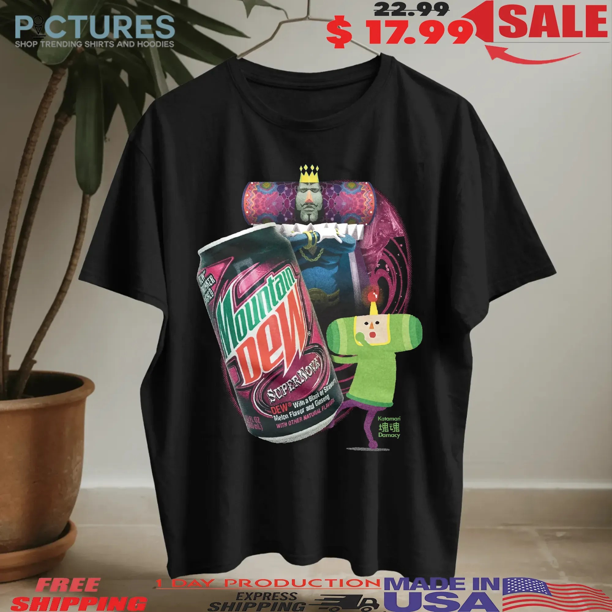 Katamari Damacy x Mountain Dew Supernova Mashup T Shirt