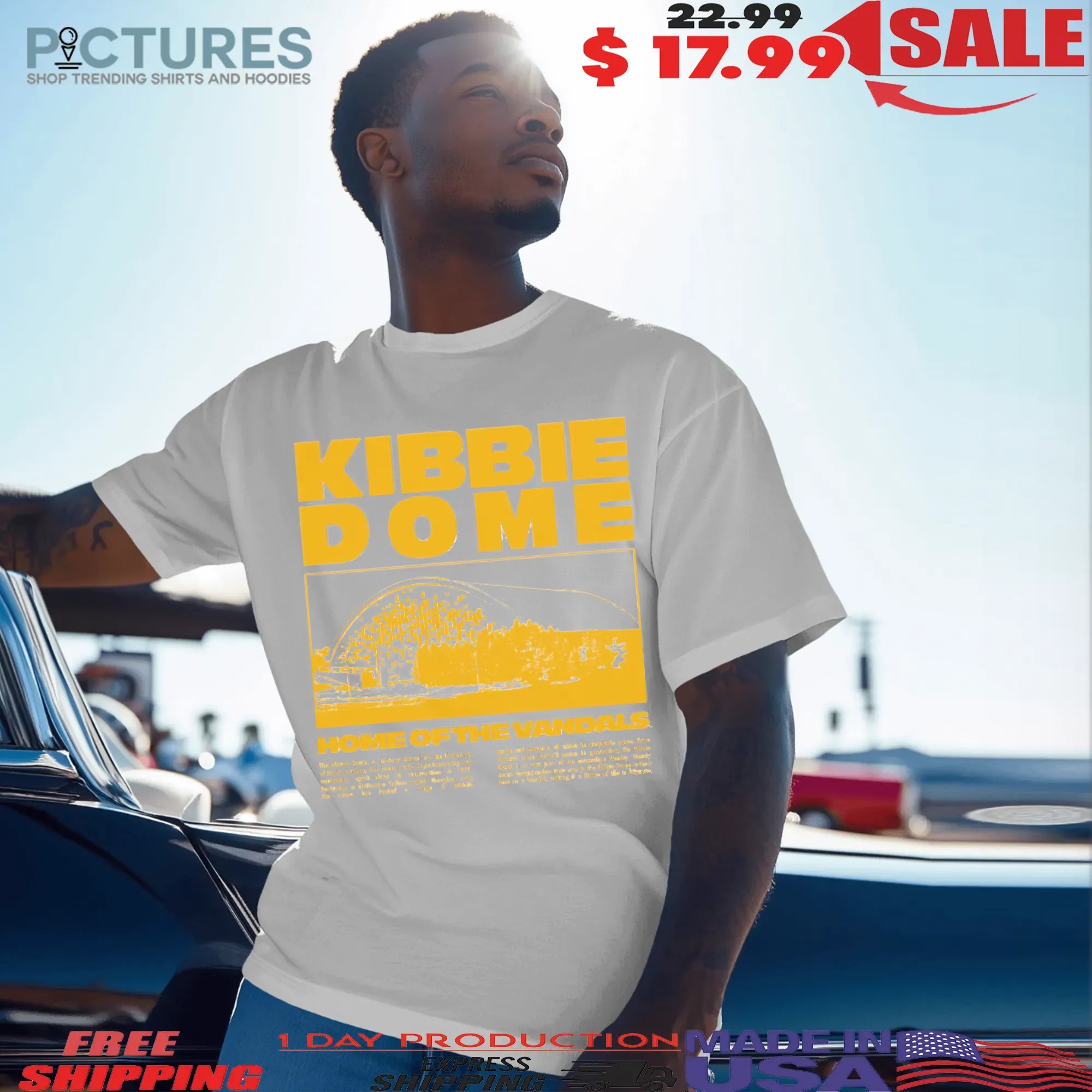 Kibbie Dome home of the Idaho Vandals Newspaper T Shirt