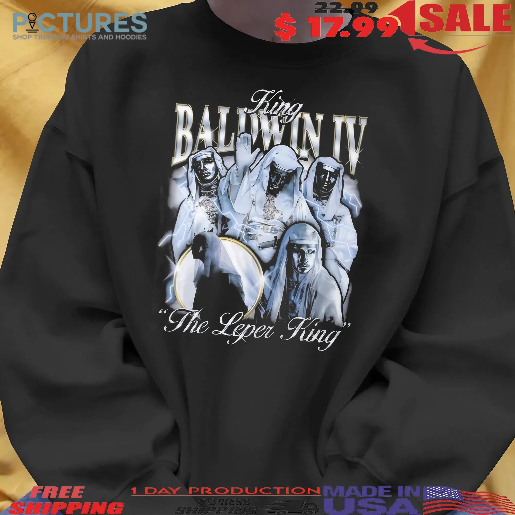 King Baldwin Iv The Leper King Kingdom Of Heaven Bootleg T Shirt