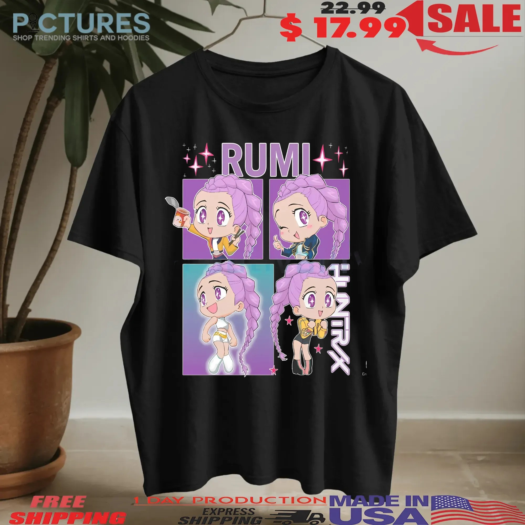 Kpop Demon Hunters Rumi Huntrix Chibi T Shirt