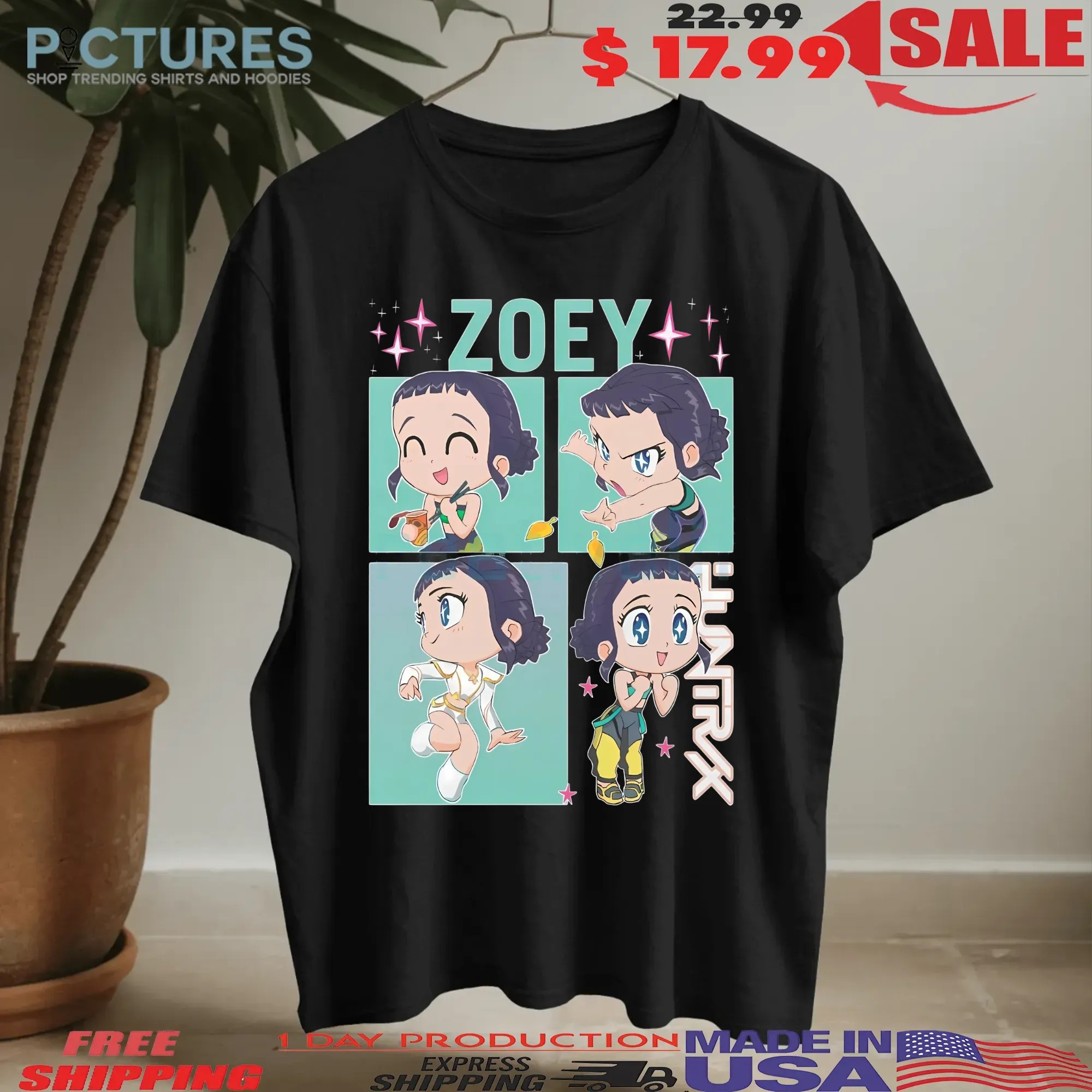 Kpop Demon Hunters Zoey Huntrix Chibi T Shirt
