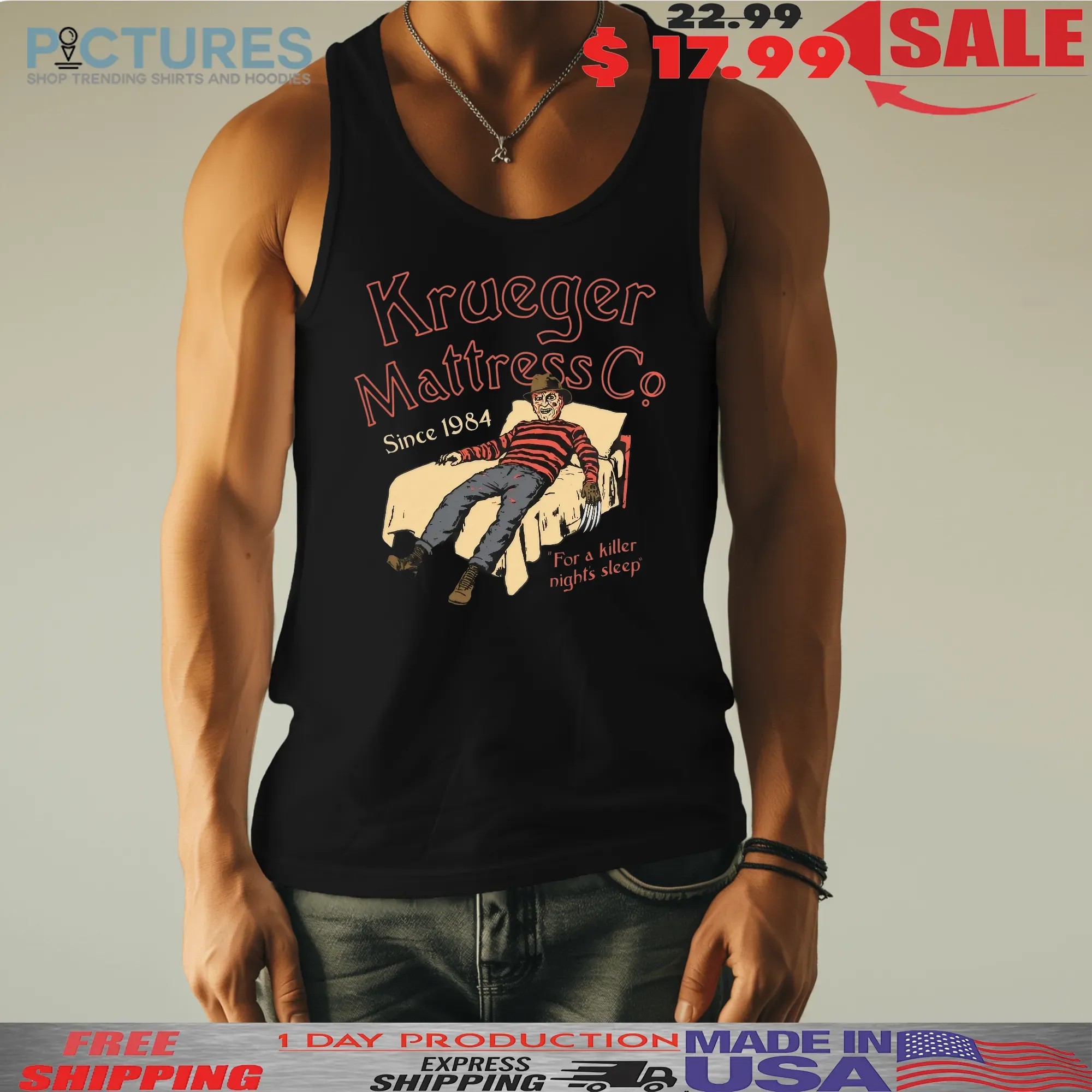 Krueger Mattress Co Since 1984 For A Killer Night's Sleep T Shirt