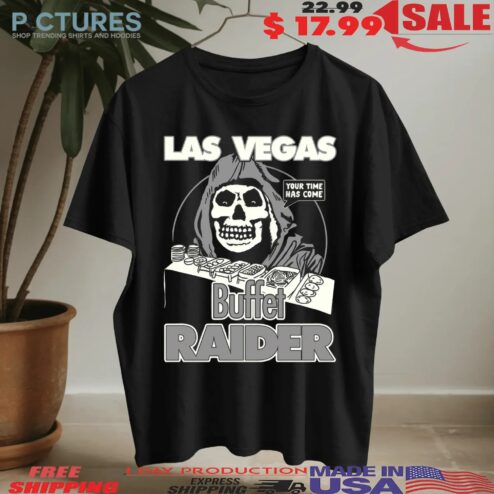 Las Vegas Buffet Raider Grim Reaper Raiders Parody Vegas Football T Shirt