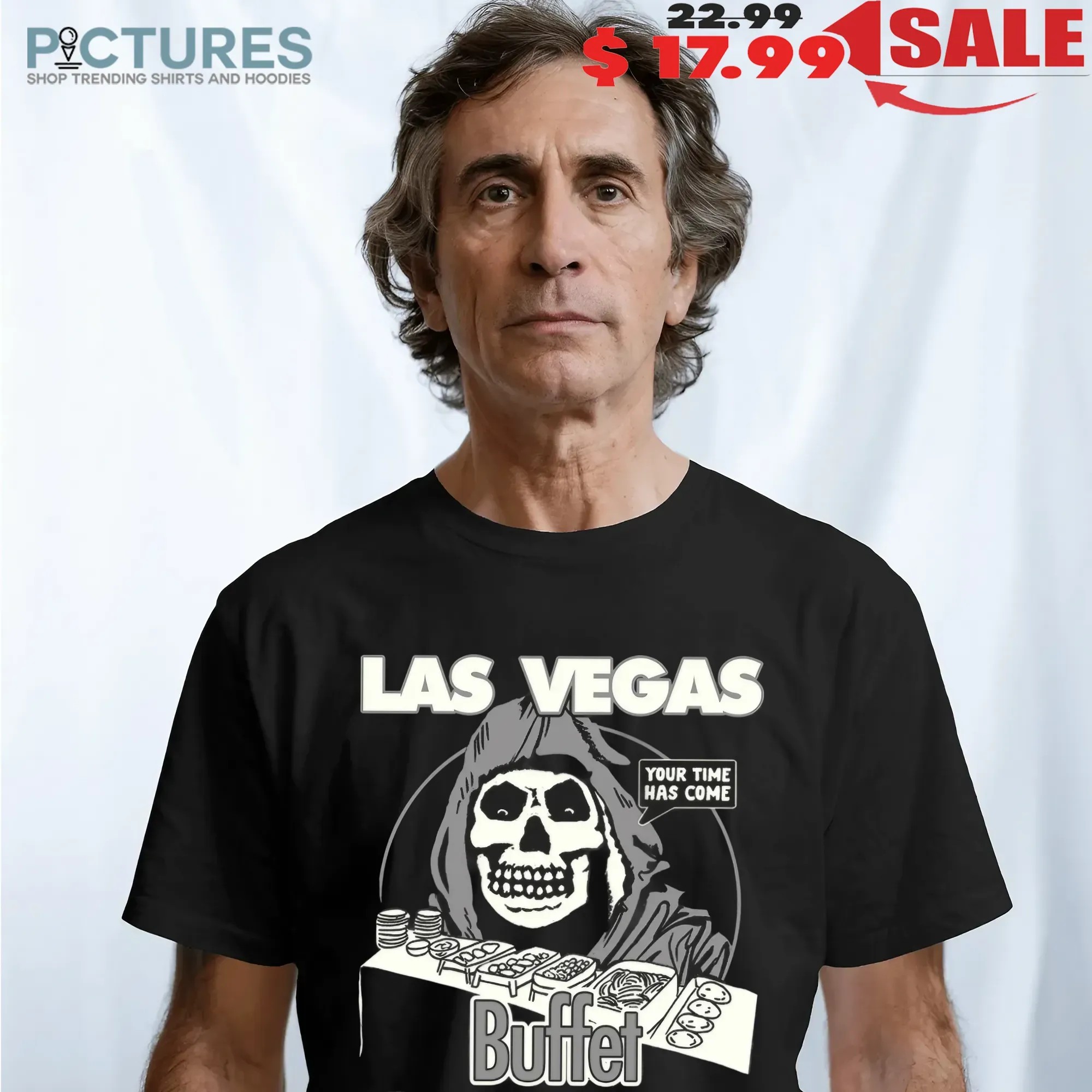 Las Vegas Buffet Raider Grim Reaper Raiders Parody Vegas Football T Shirt
