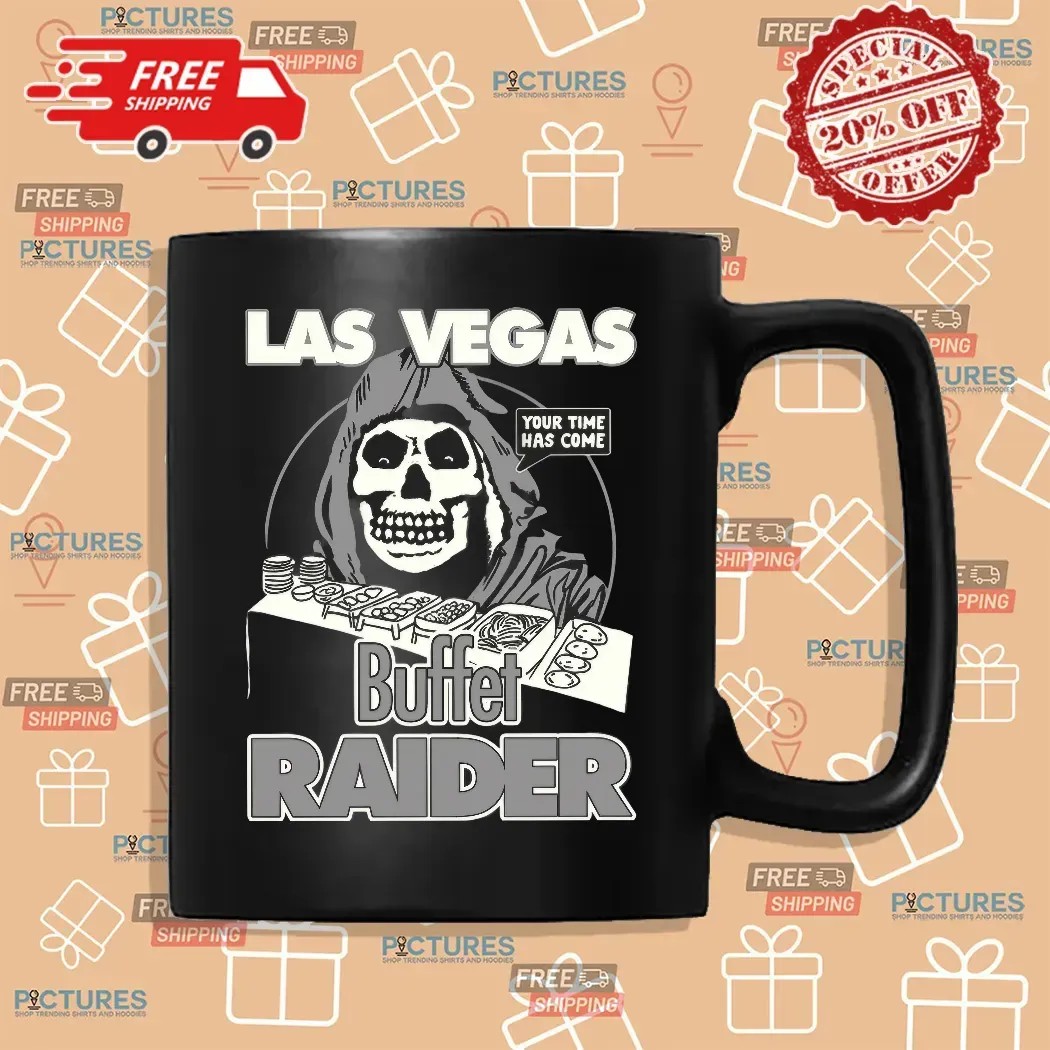 Las Vegas Buffet Raider Grim Reaper Raiders Parody Vegas Football T Shirt