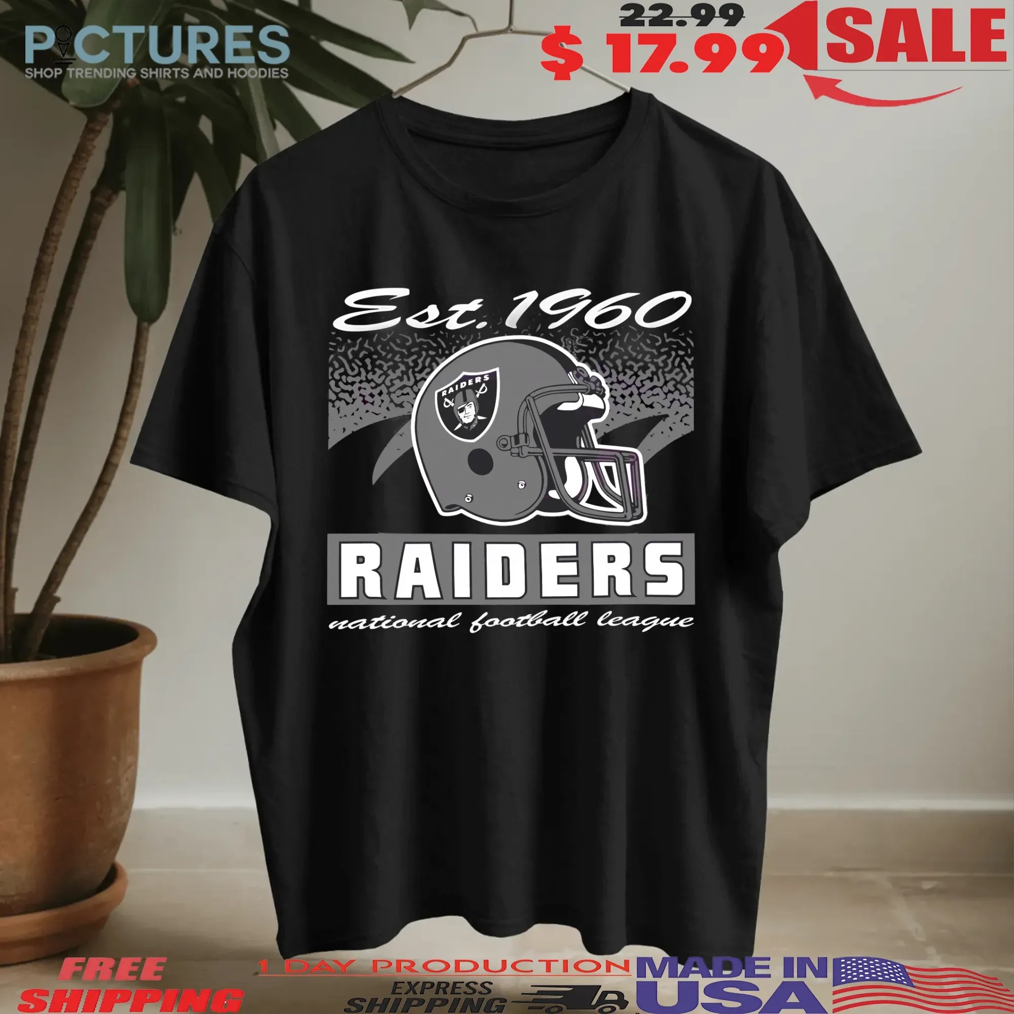 Las Vegas Raiders Historic Waver Football Helmet National Football League T Shirt