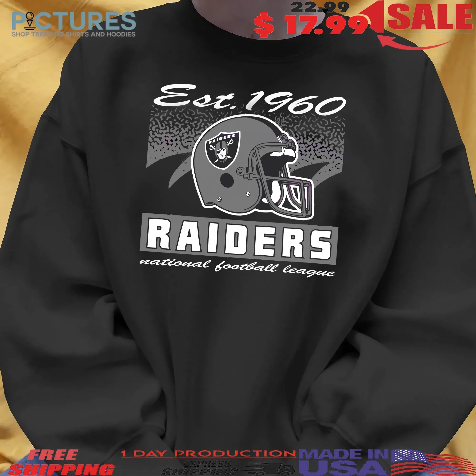 Las Vegas Raiders Historic Waver Football Helmet National Football League T Shirt